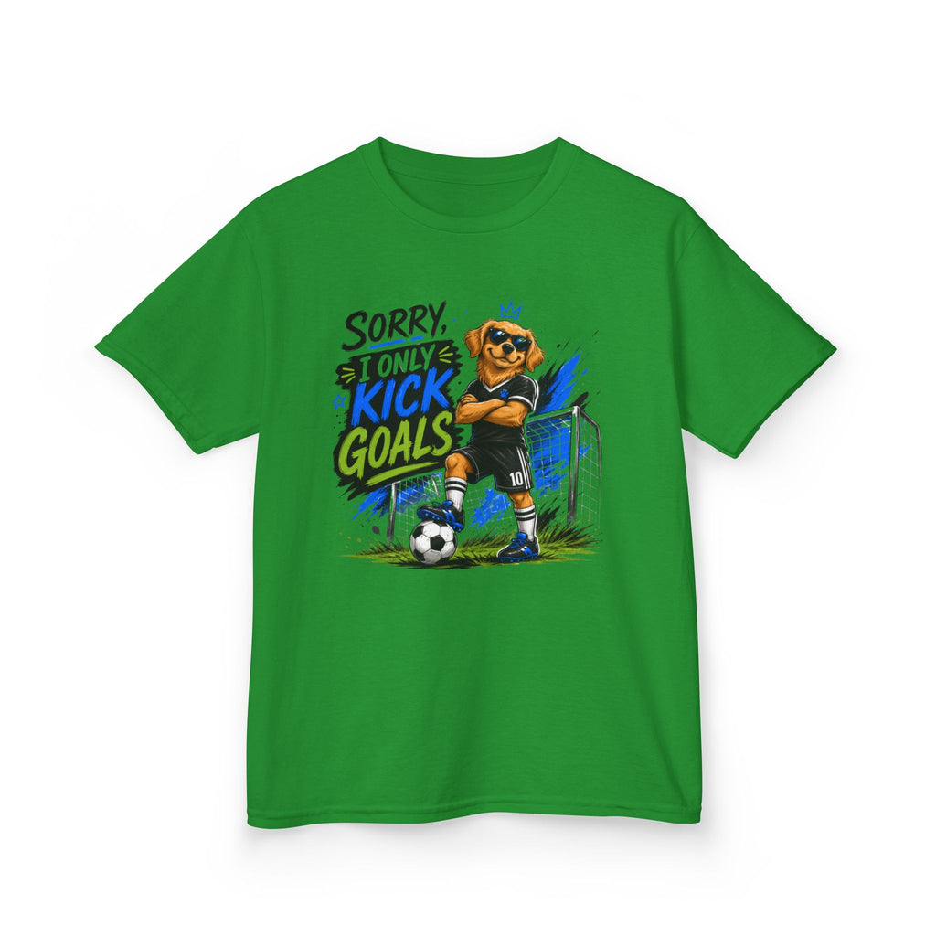 Sorry, I Only Kick Goals Soccer T-Shirt | Funny Soccer Player Graphic Tee | Youth Soccer Shirt | Soccer Lover Gift | Sports Quote Apparel