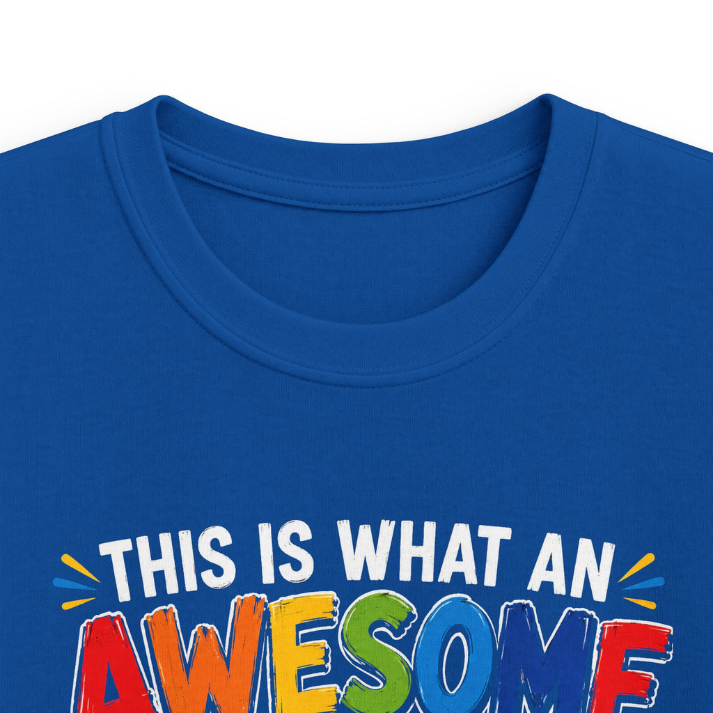 "This Is What An Awesome 4 Year Old Looks Like" Kids Birthday T-Shirt