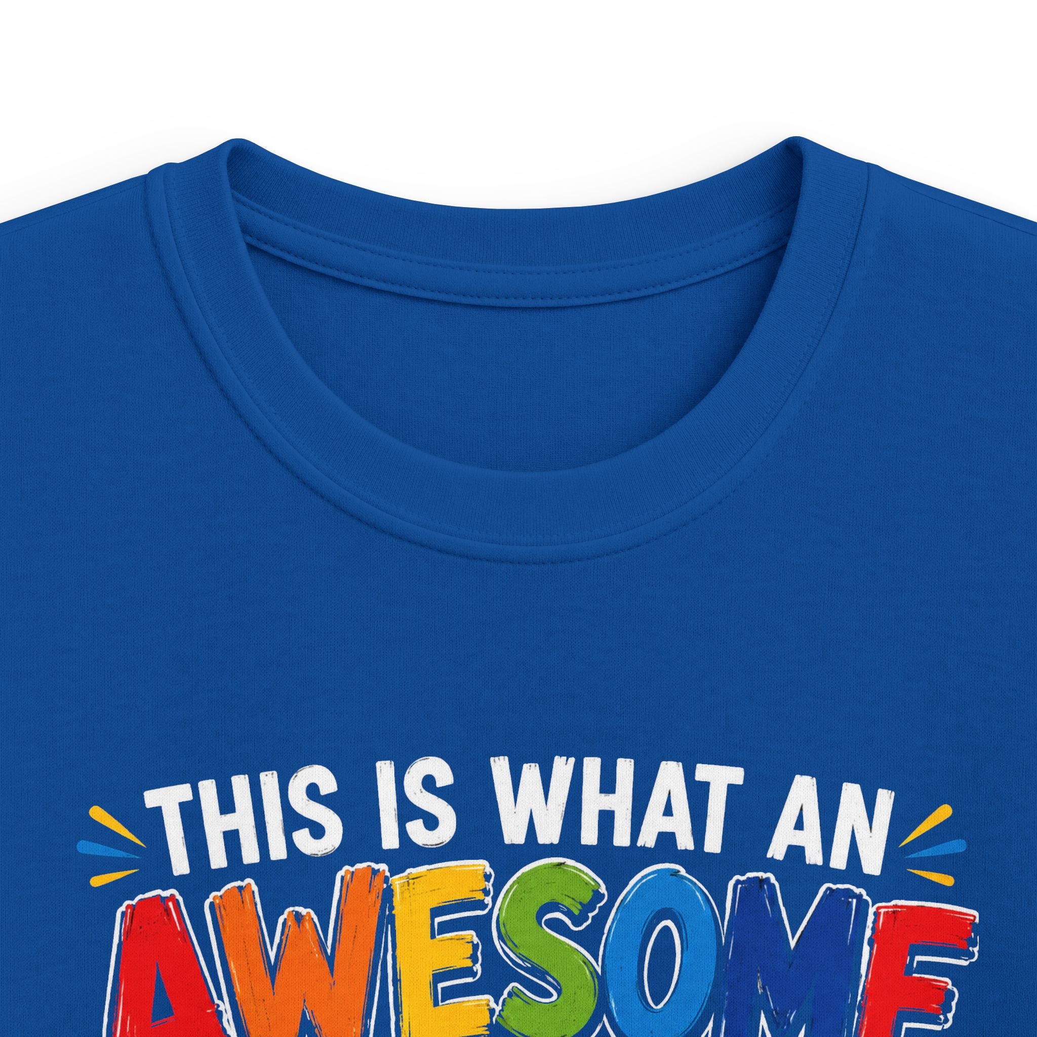 "This Is What An Awesome 4 Year Old Looks Like" Kids Birthday T-Shirt