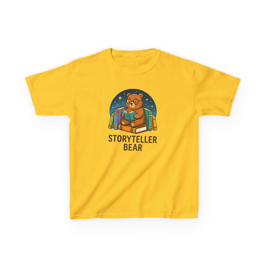 Kids T-Shirt — "Storyteller Bear" Cute Reading Bear Tee for Children