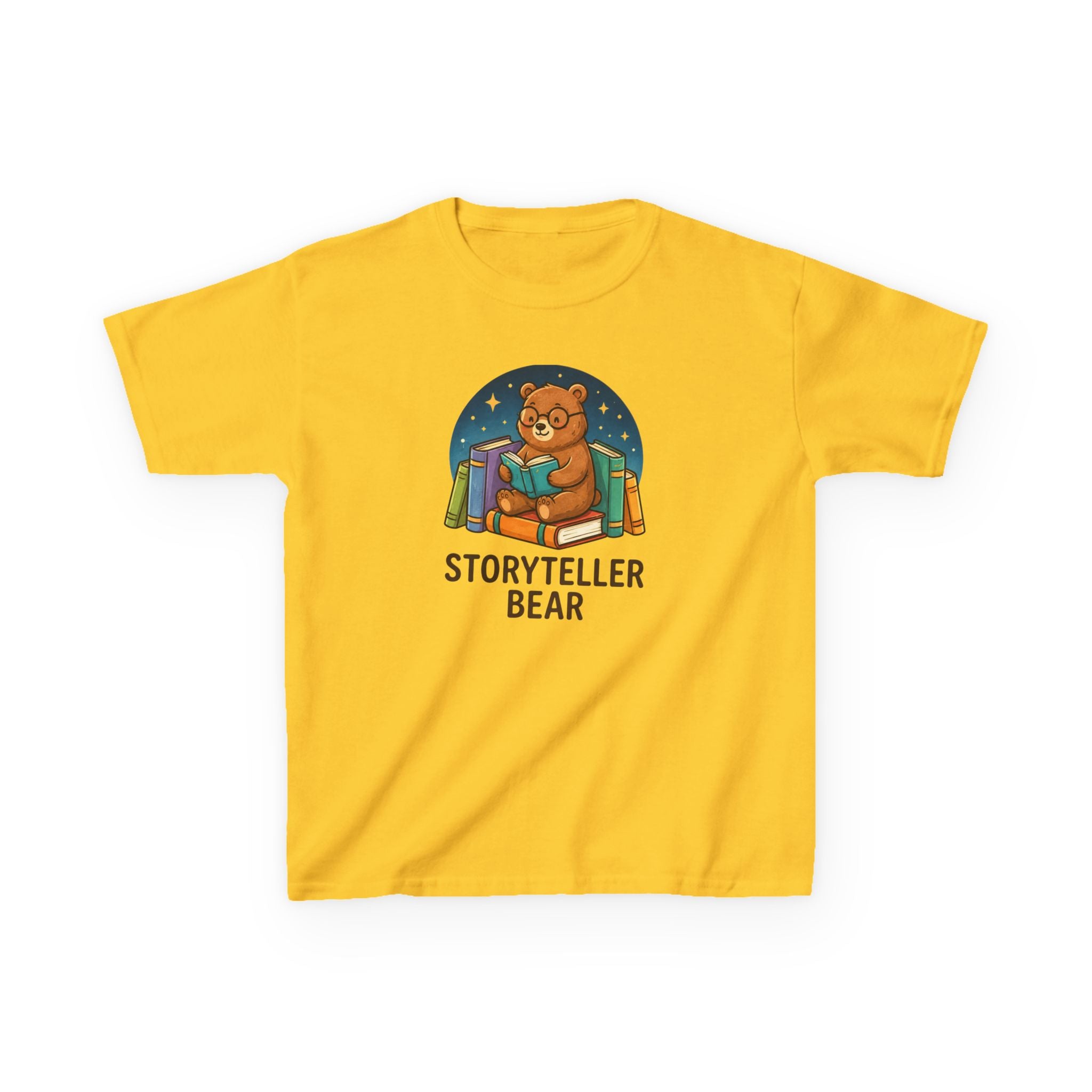 Kids T-Shirt — "Storyteller Bear" Cute Reading Bear Tee for Children