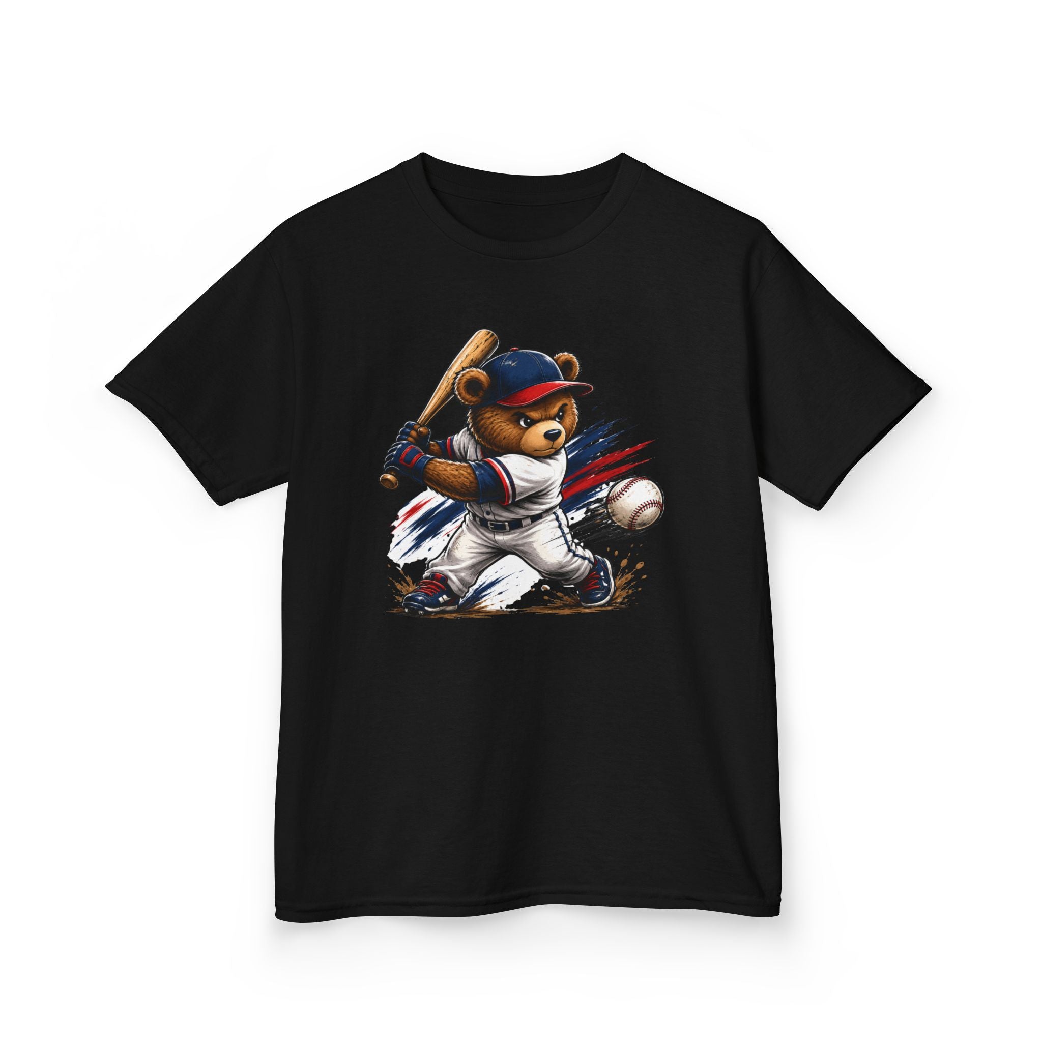 Baseball Bear T-Shirt | Cute Baseball Player Bear Graphic | Kids Baseball Tee | Little Slugger Sports Shirt | Baseball Lover Gift