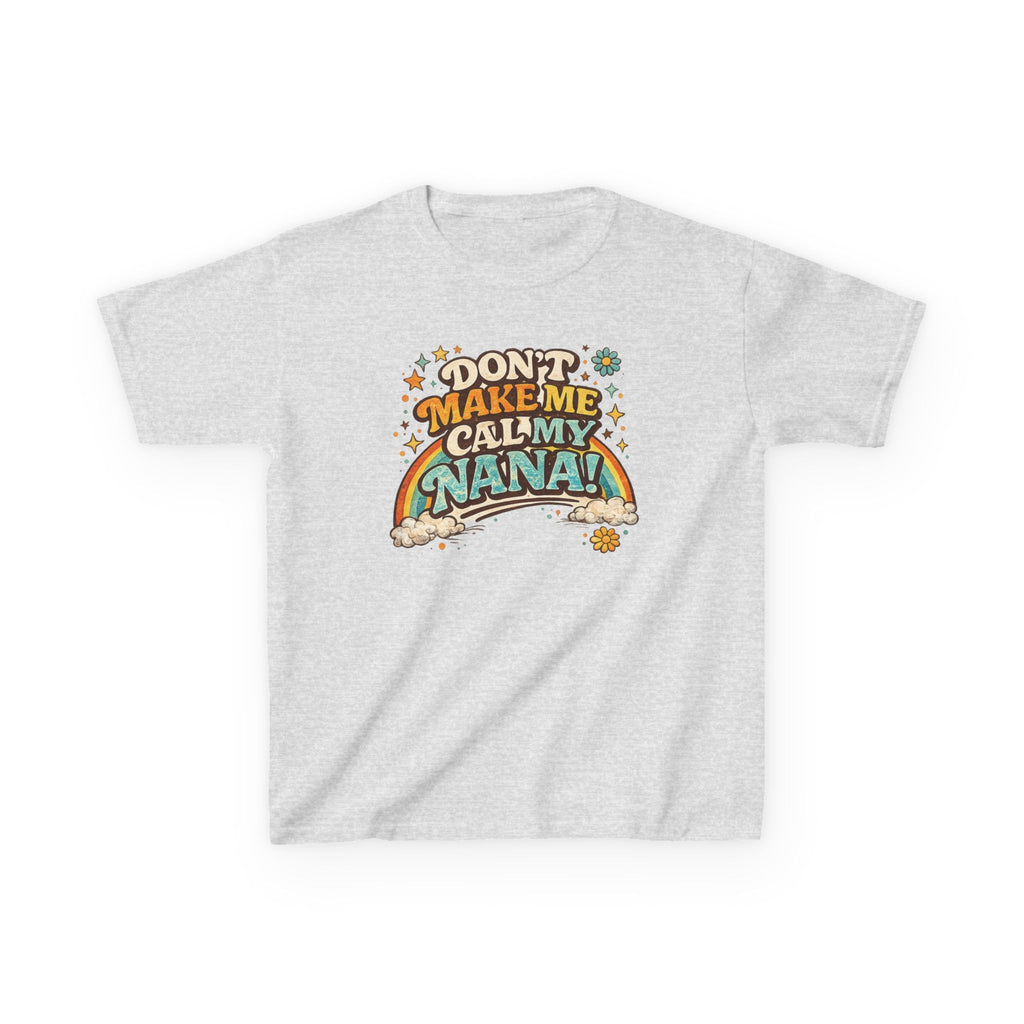 Don't Make Me Call My Nana PNG, Funny Nana Quote, Retro 70s Typography, Vintage Rainbow Shirt Design, Groovy Sublimation PNG, Printable T-Shirt Graphic, Transparent Background