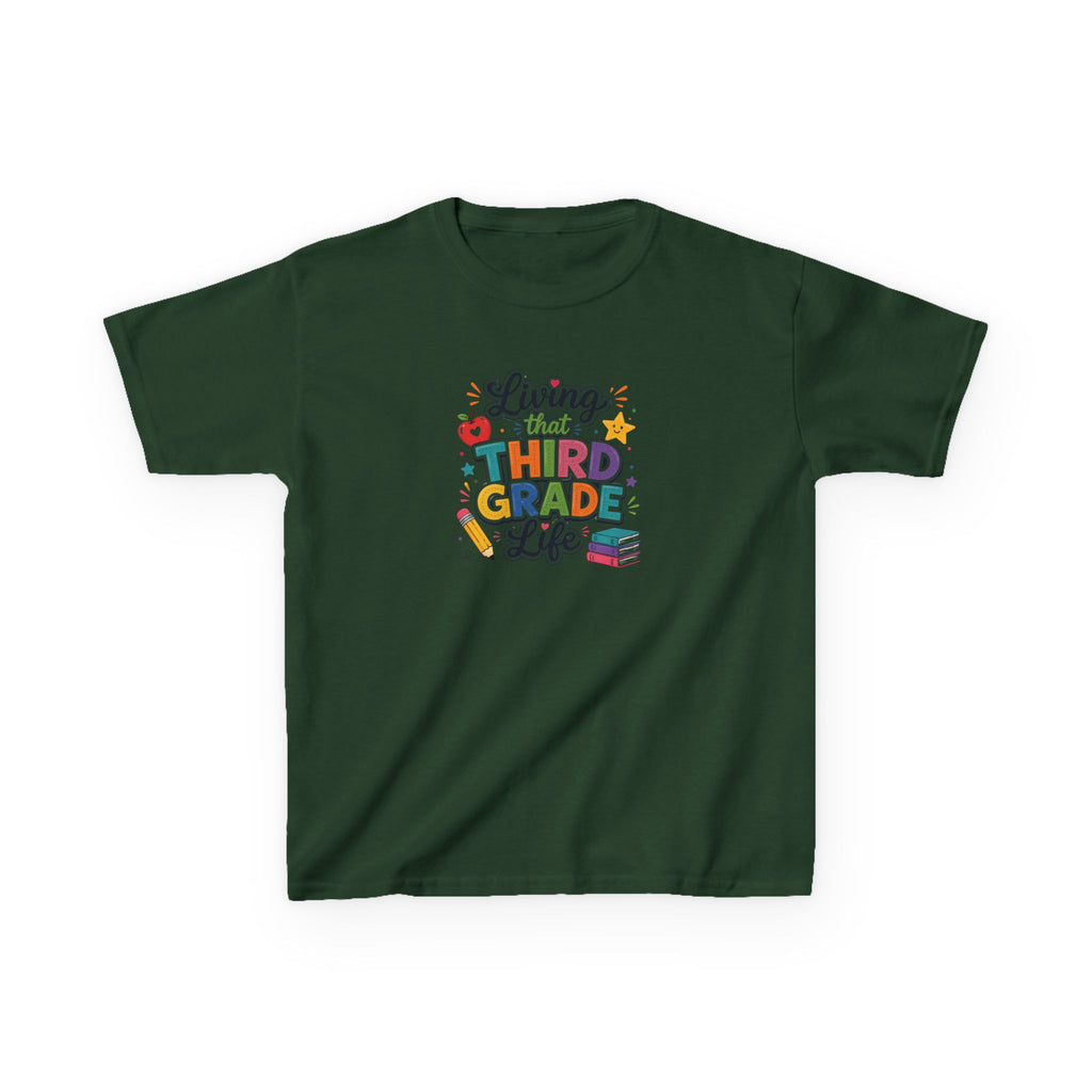 Kids T-Shirt — "Living that THIRD GRADE Life"