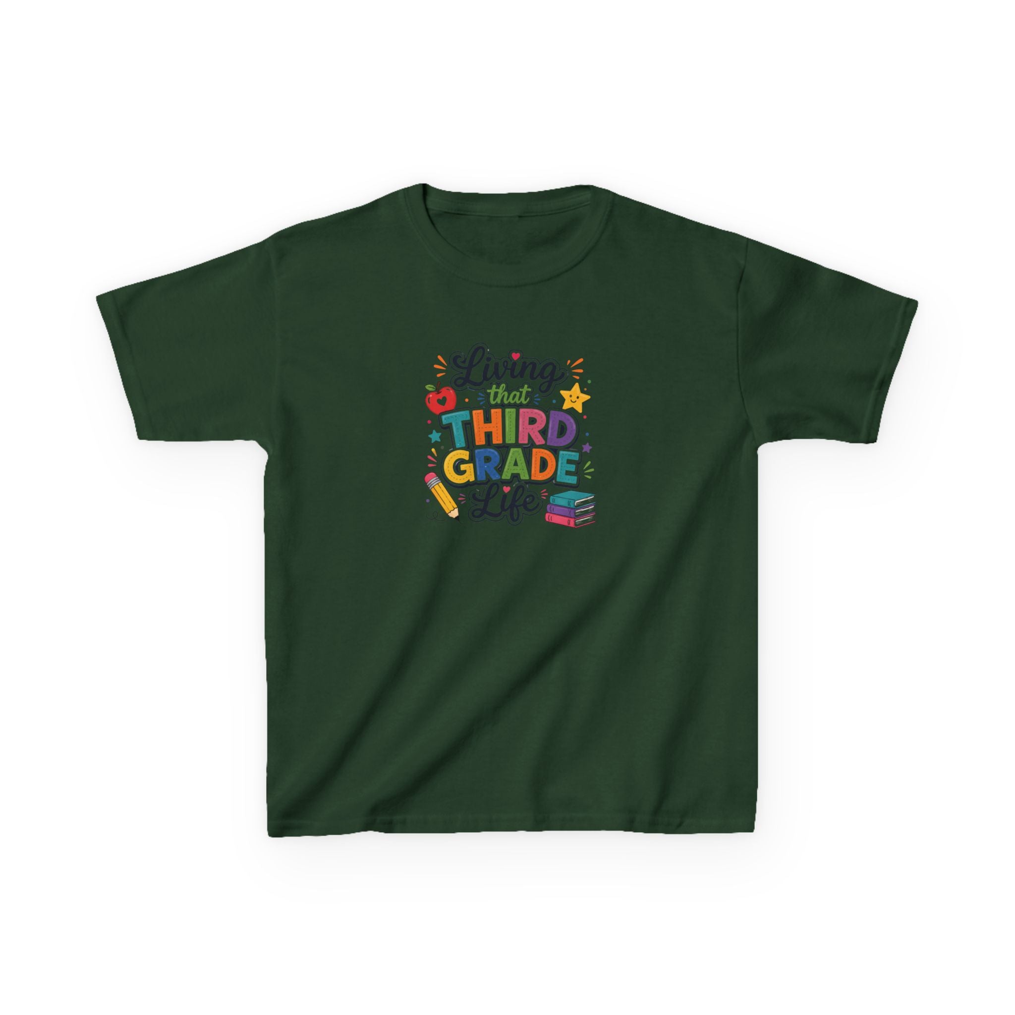 Kids T-Shirt — "Living that THIRD GRADE Life"