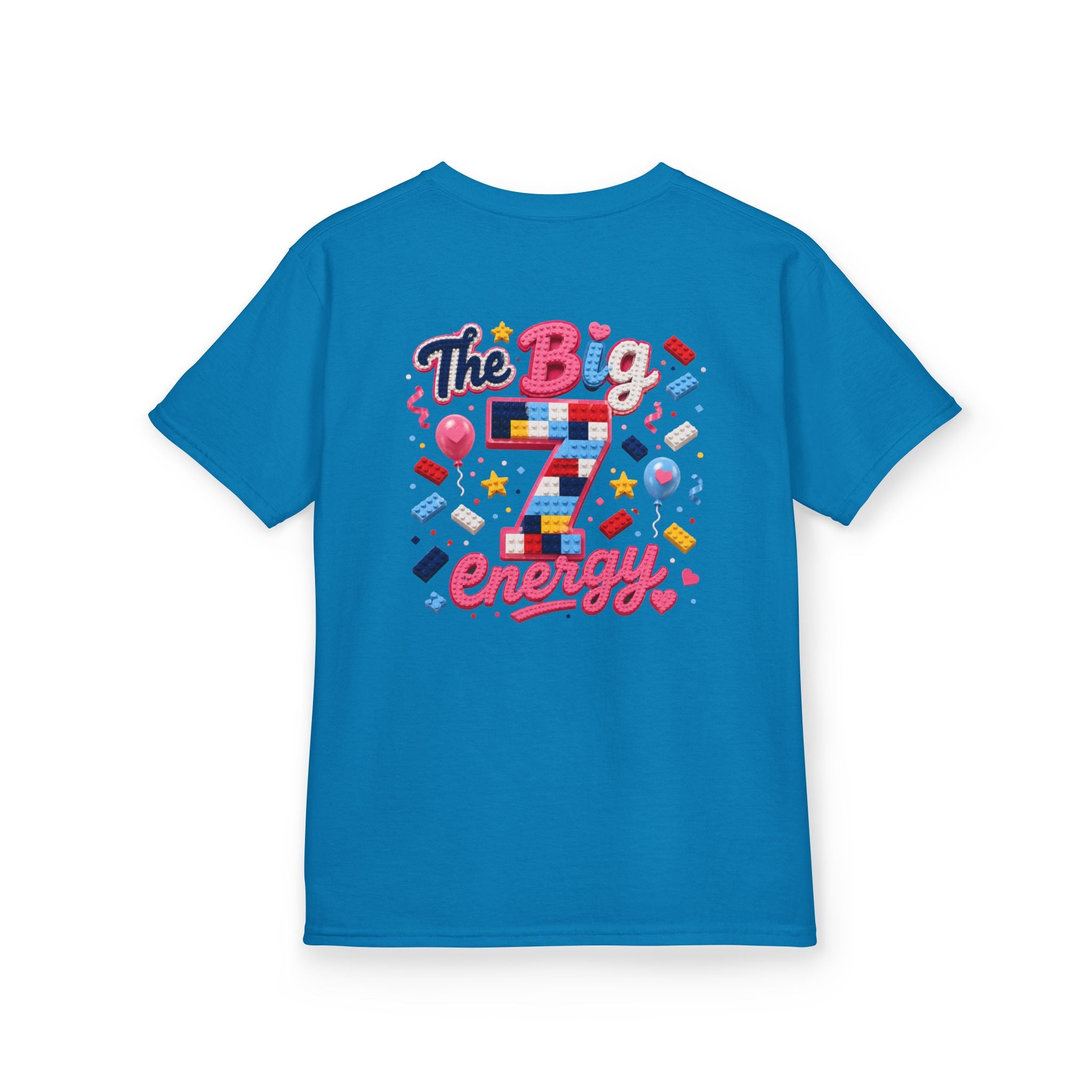 "The Big Energy 7" Graphic kids Birthday T-Shirt Design