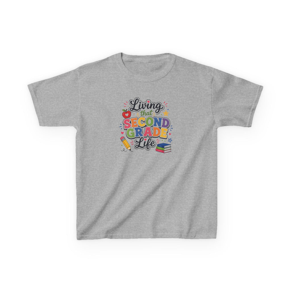 Kids T-Shirt — "Living That SECOND GRADE Life"