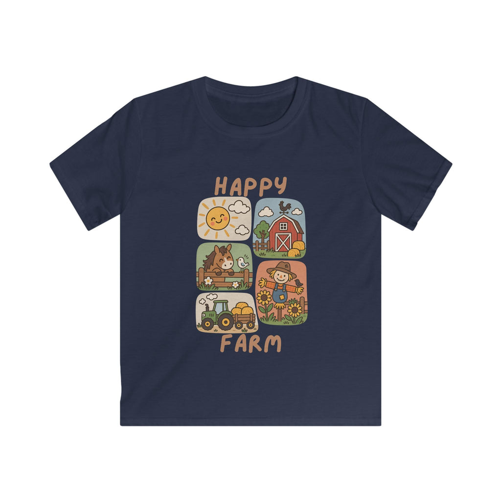 Boys T-Shirt "Happy Farm" Cute Barnyard Graphic Tee for Children