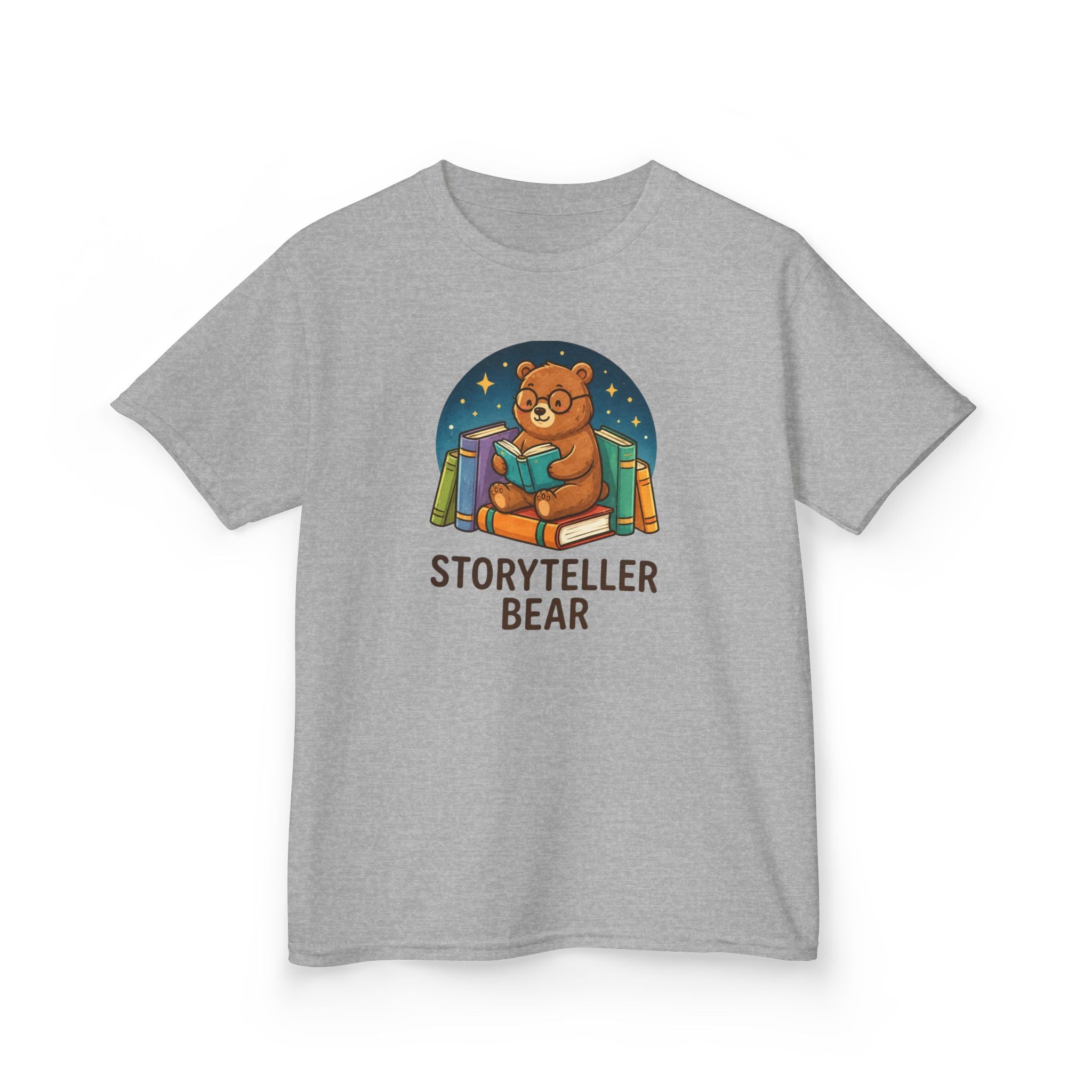 Kids T-Shirt — "Storyteller Bear" Cute Reading Bear Tee for Children