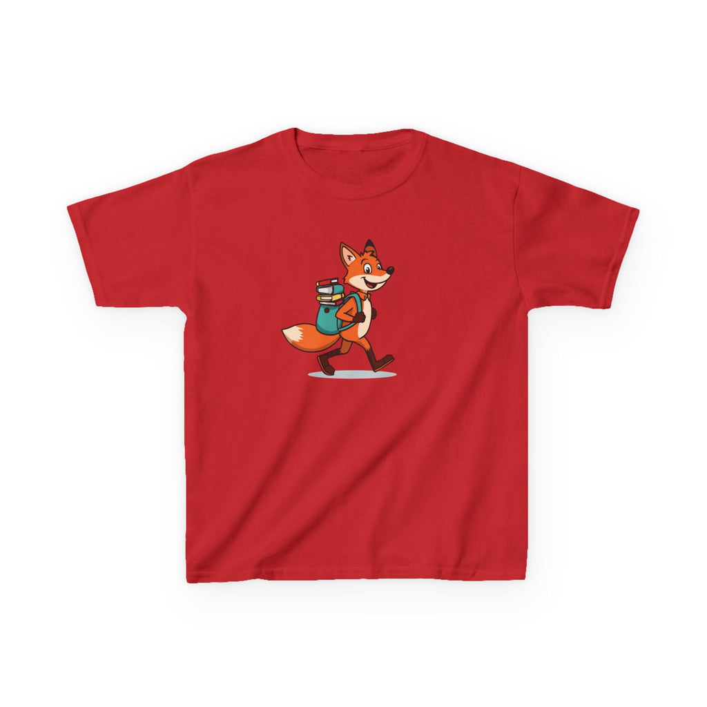 Fox With a Book Bag | Kids Reading Graphic T-Shirt