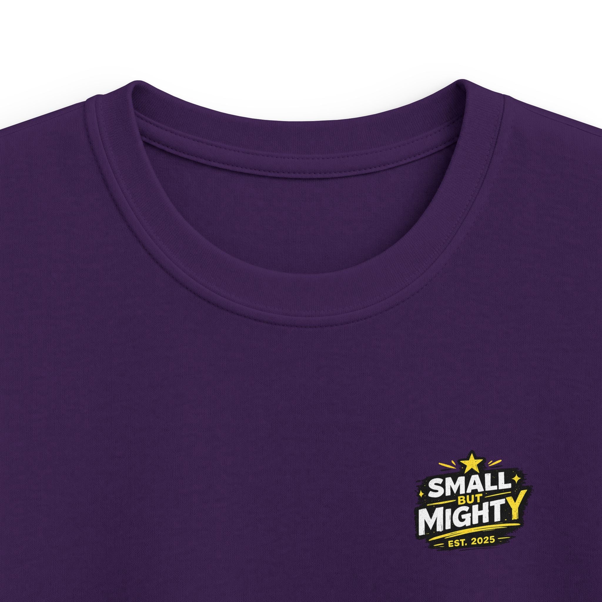 Girls & Boys T-Shirt “Small but Mighty” Graphic Tee Fun Empowering Youth Shirt (Est. 2025)