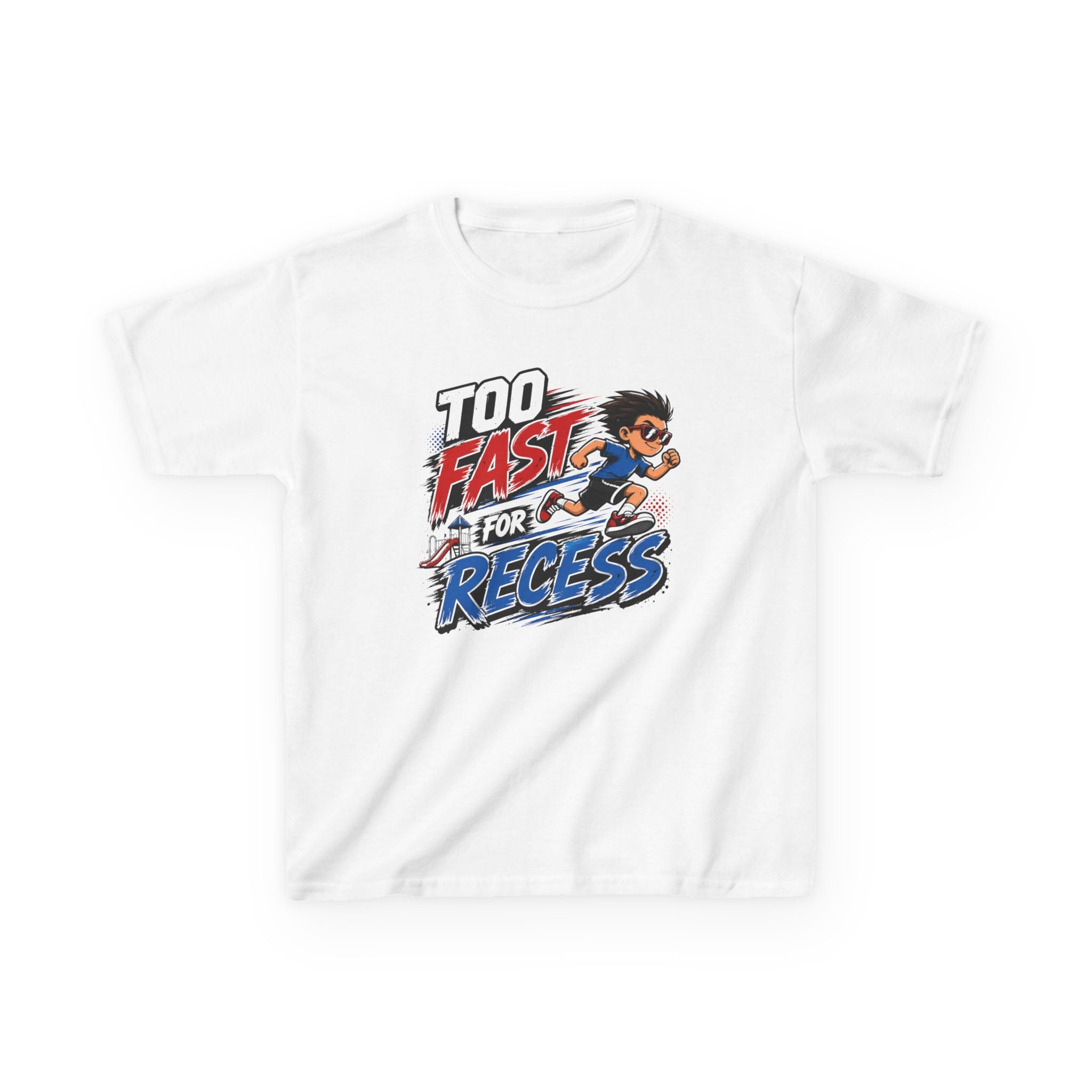Too Fast for Recess Kids Running T-Shirt | Funny School Track & Field Graphic Tee | Youth Cross Country Athlete Shirt | Speed Runner Gift