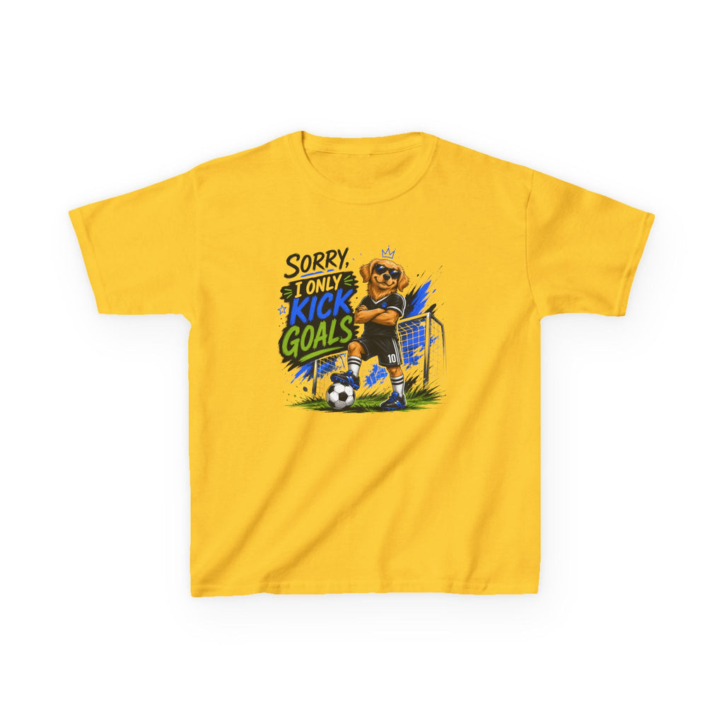 Sorry, I Only Kick Goals Kids Soccer | Kids Sports Graphic T-Shirt