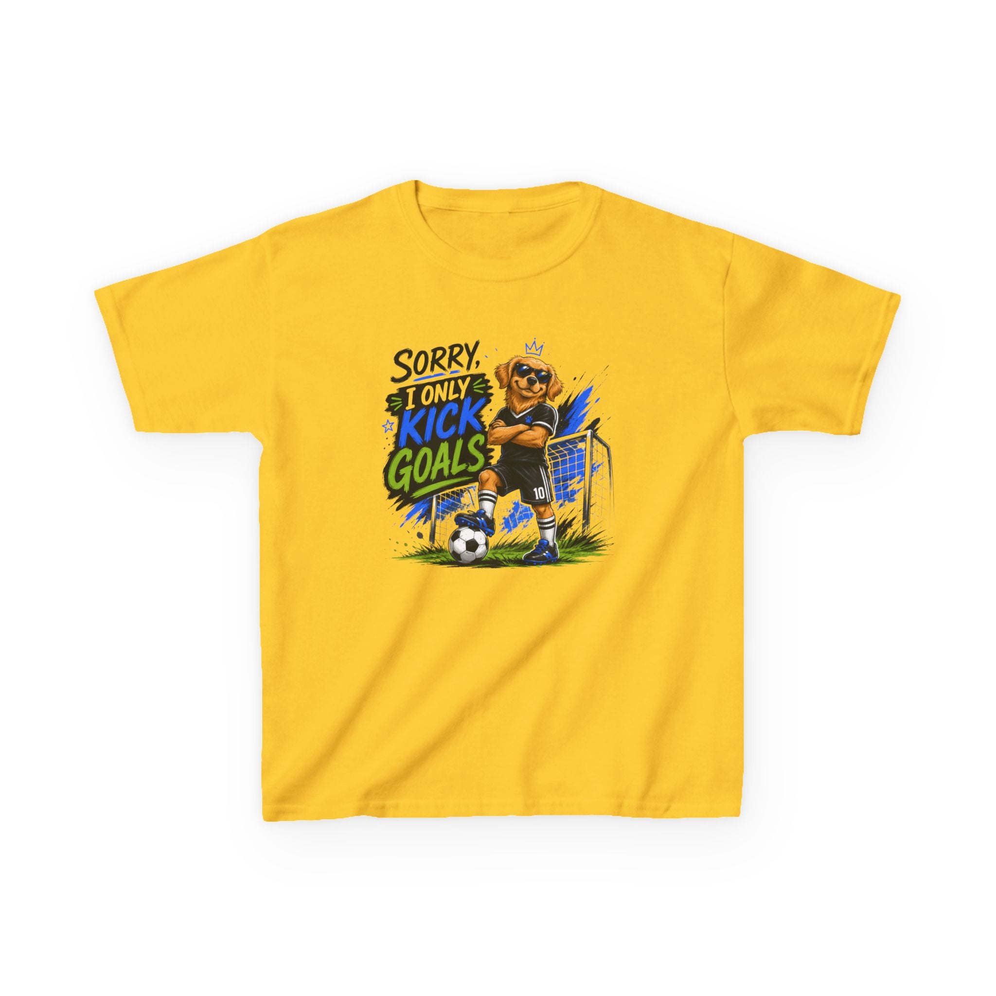 Sorry, I Only Kick Goals Kids Soccer | Kids Sports Graphic T-Shirt