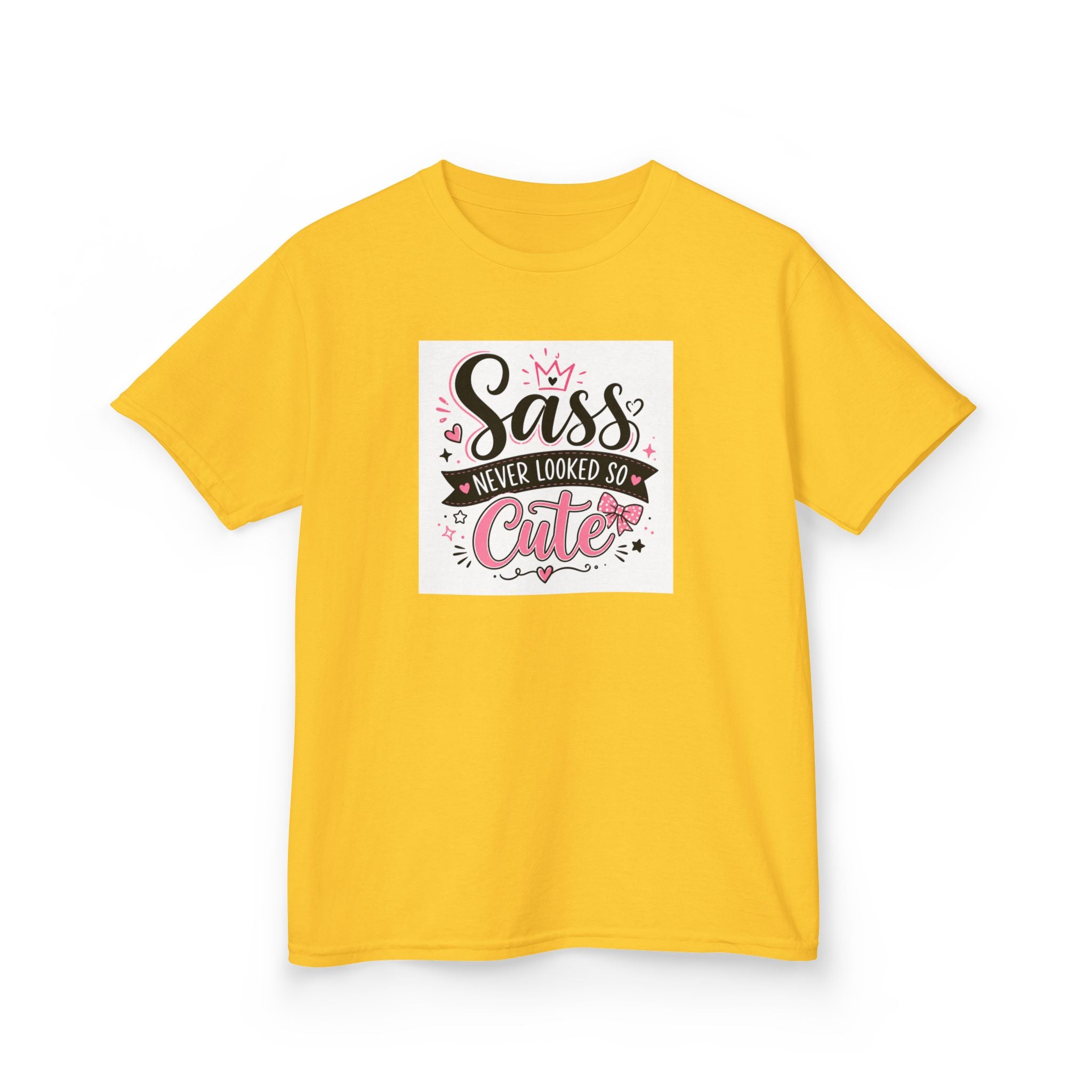 "Sass never looked so cute" Girls Graphic Family T-Shirt Design
