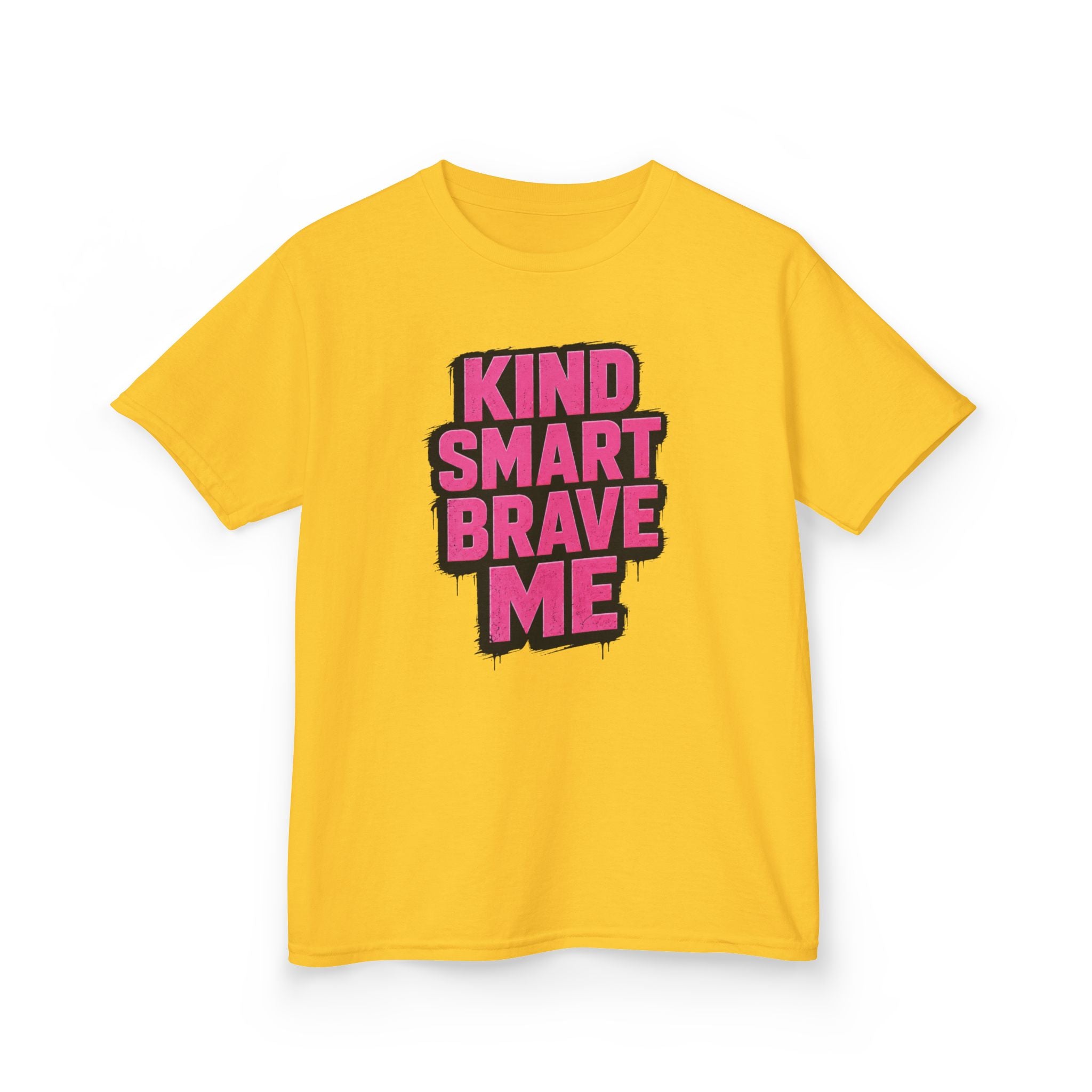 Girls Tee "Kind Smart Brave Me" Positive Affirmation Graphic