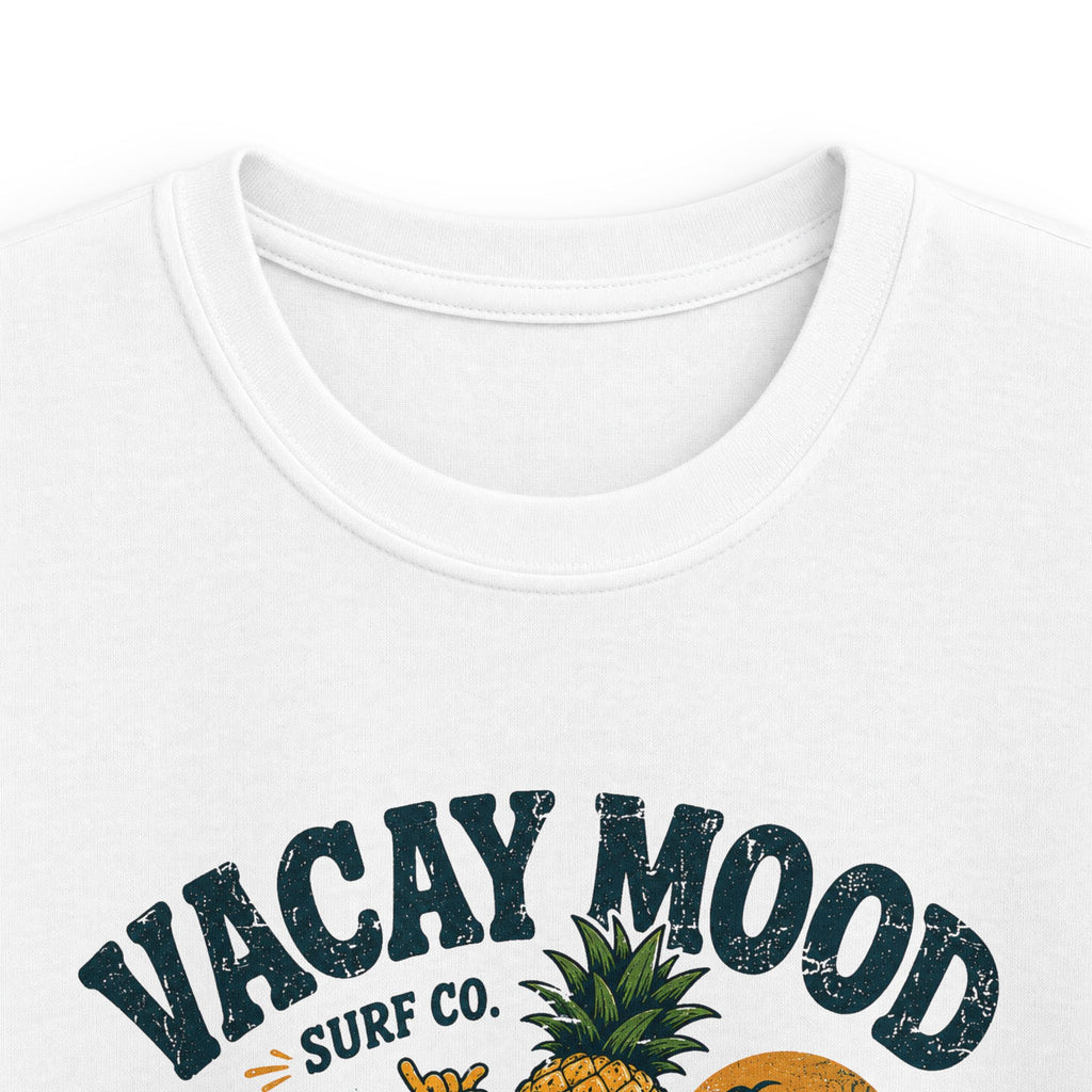 Kids Tee "Vacay Mood: Ride the Good Vibes" Surf Graphic