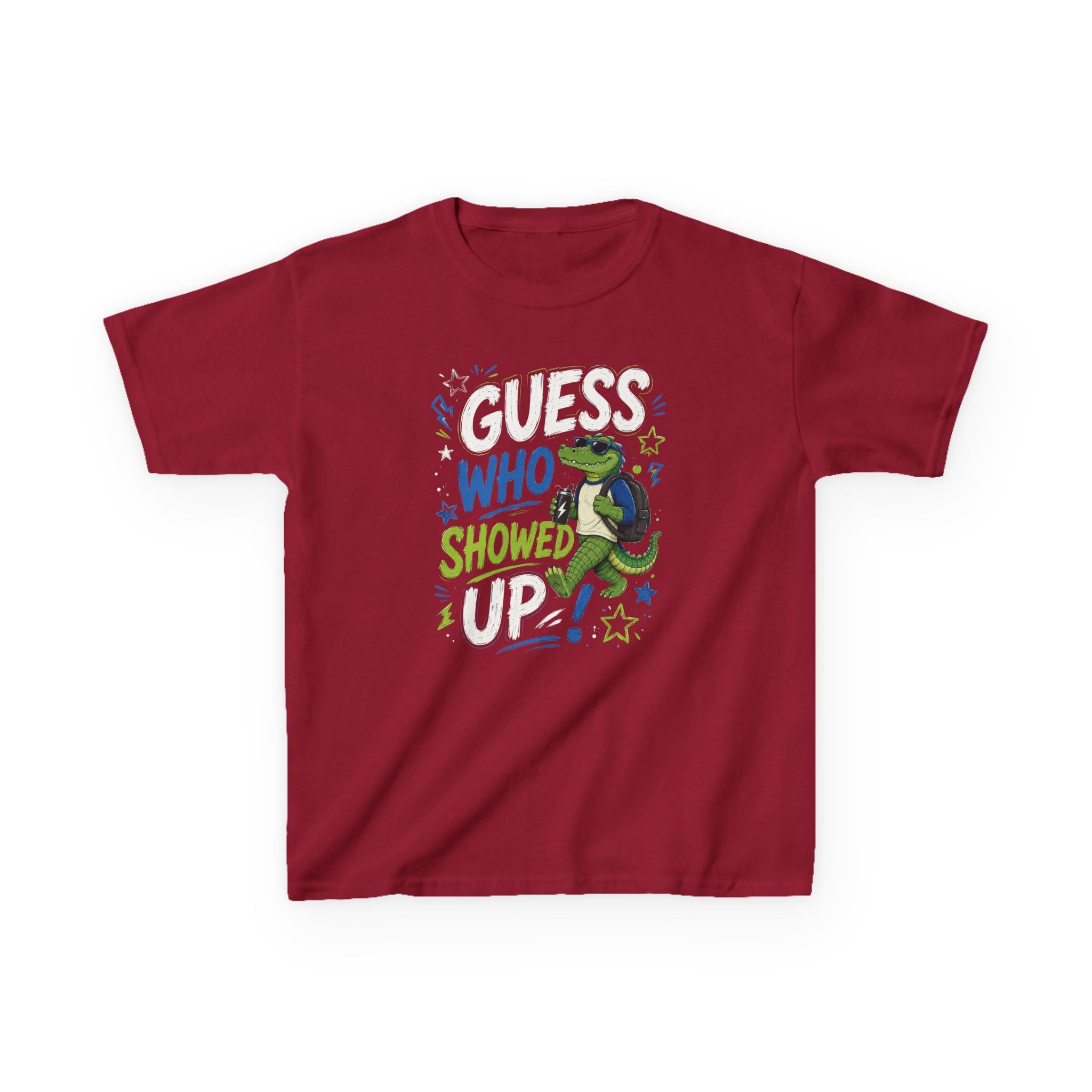 "Guess who showed up" Funny Graphic T-Shirt Design