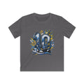 Kids 10th Birthday Racing Tee - Number 10 Crown & Sneakers Graphic