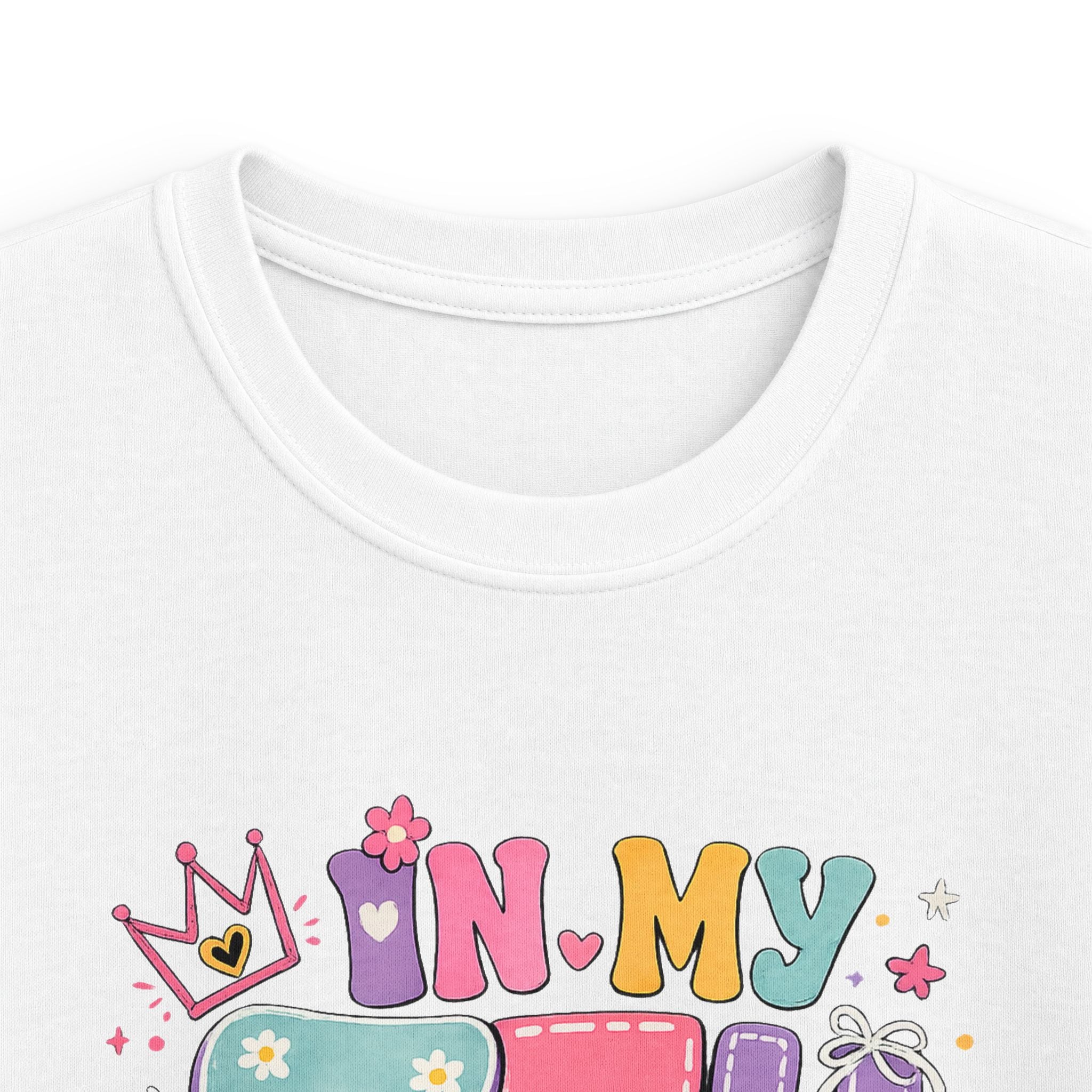 Kids 7th Birthday Tee Cute Pastel Rainbow "In My 7th Birthday Era" Shirt
