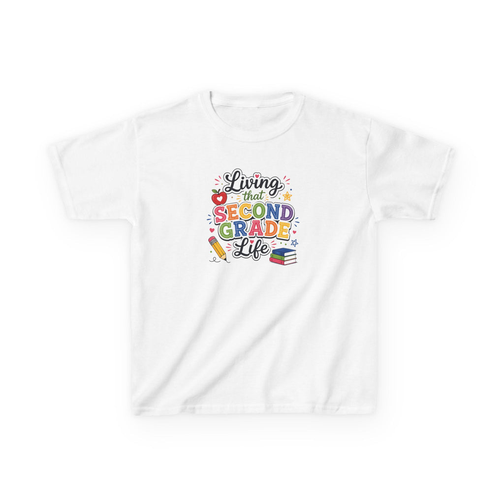 Kids T-Shirt — "Living That SECOND GRADE Life"