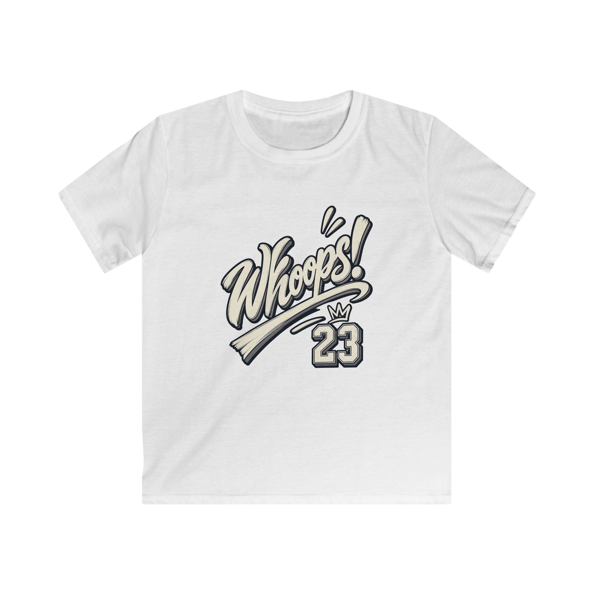 Whoops! Kids Sports Tee Vintage Baseball Bat Design (Number 23)