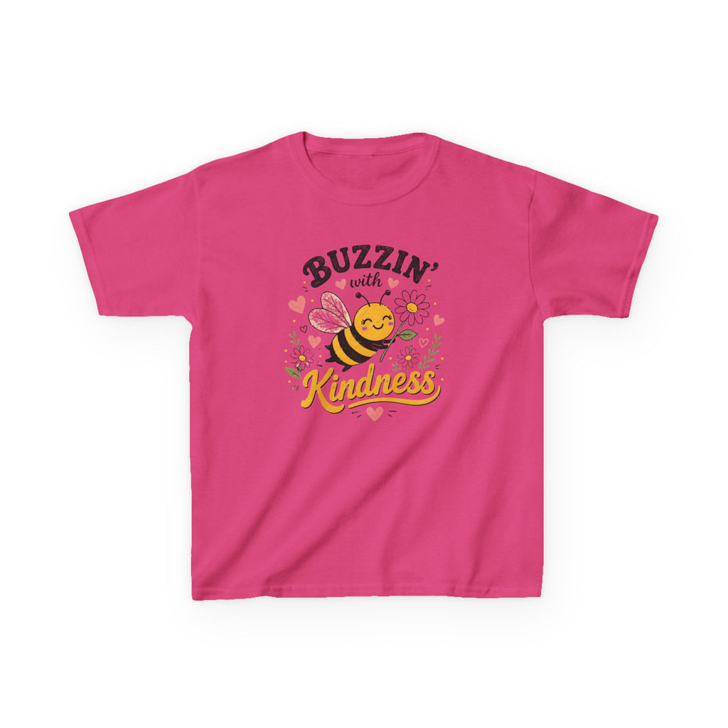 Buzzin' with Kindness Kids T-Shirt Cute Bee Positive Message Tee