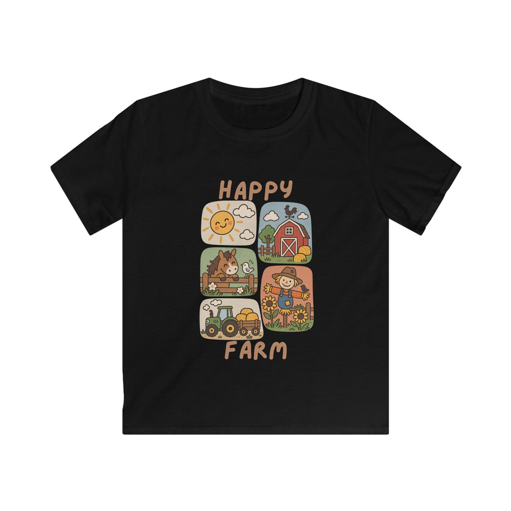 Boys T-Shirt "Happy Farm" Cute Barnyard Graphic Tee for Children