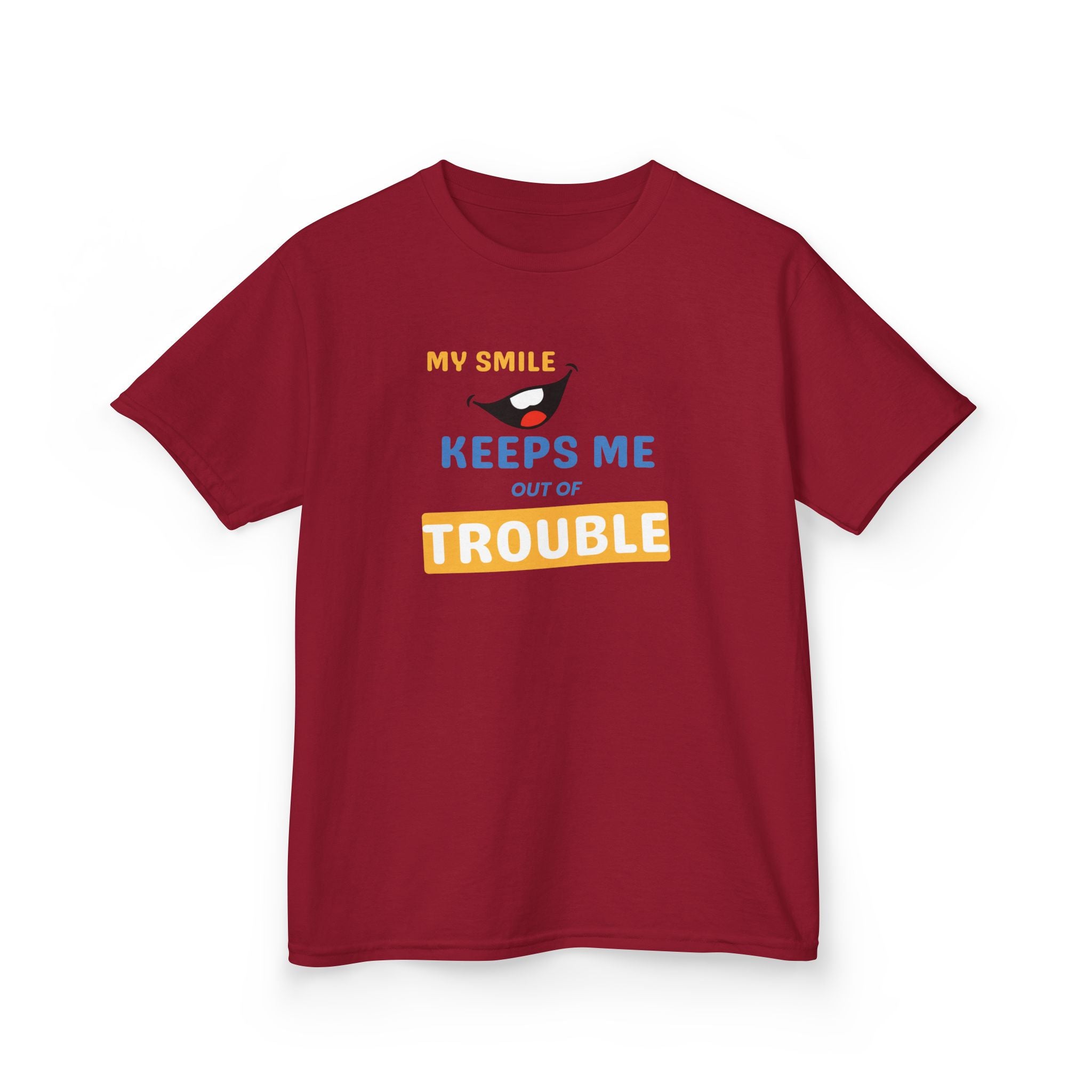 My Smile - Keeps me out of Trouble | Funny Kids Graphic T-Shirt