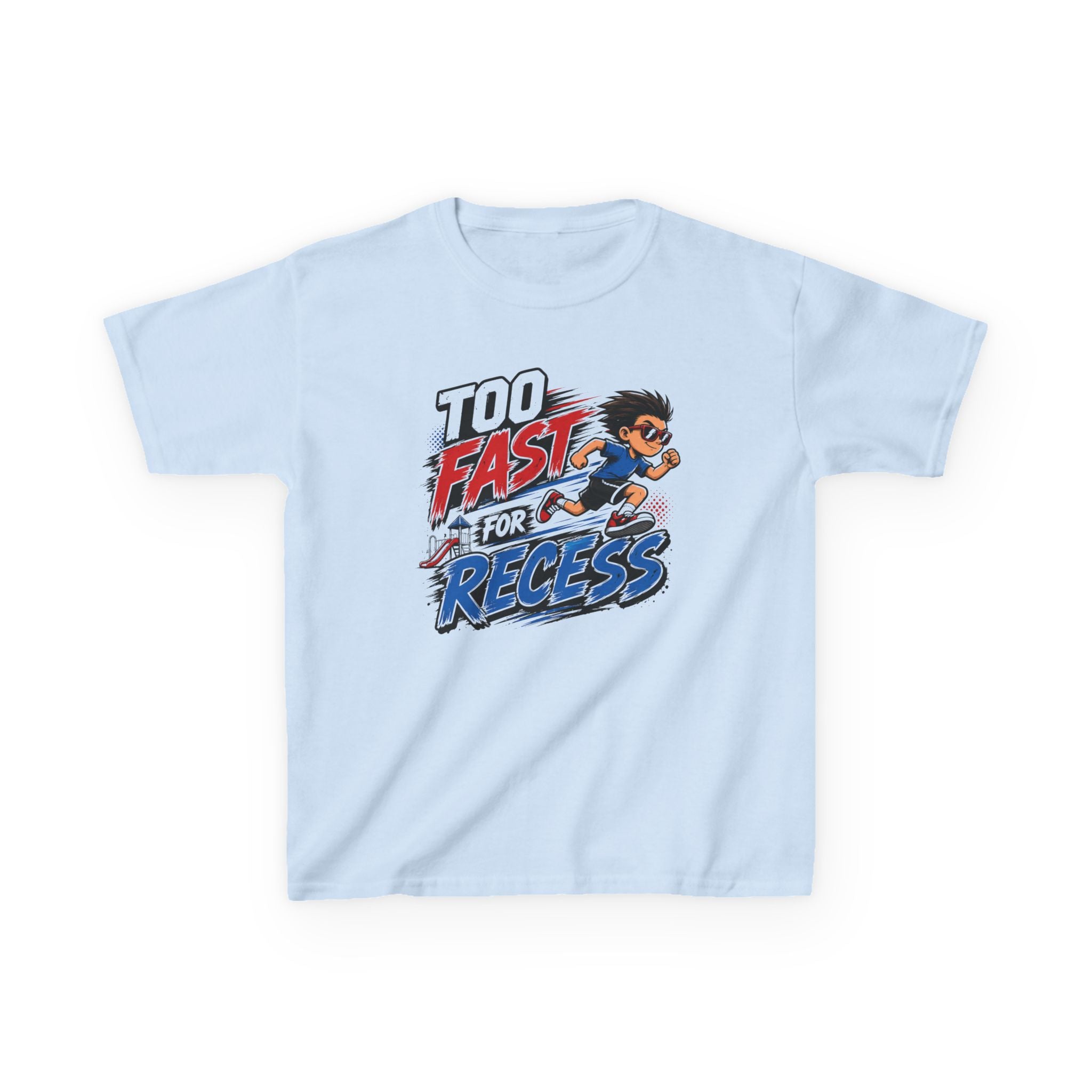 Too Fast for Recess Kids Running T-Shirt | Funny School Track & Field Graphic Tee | Youth Cross Country Athlete Shirt | Speed Runner Gift