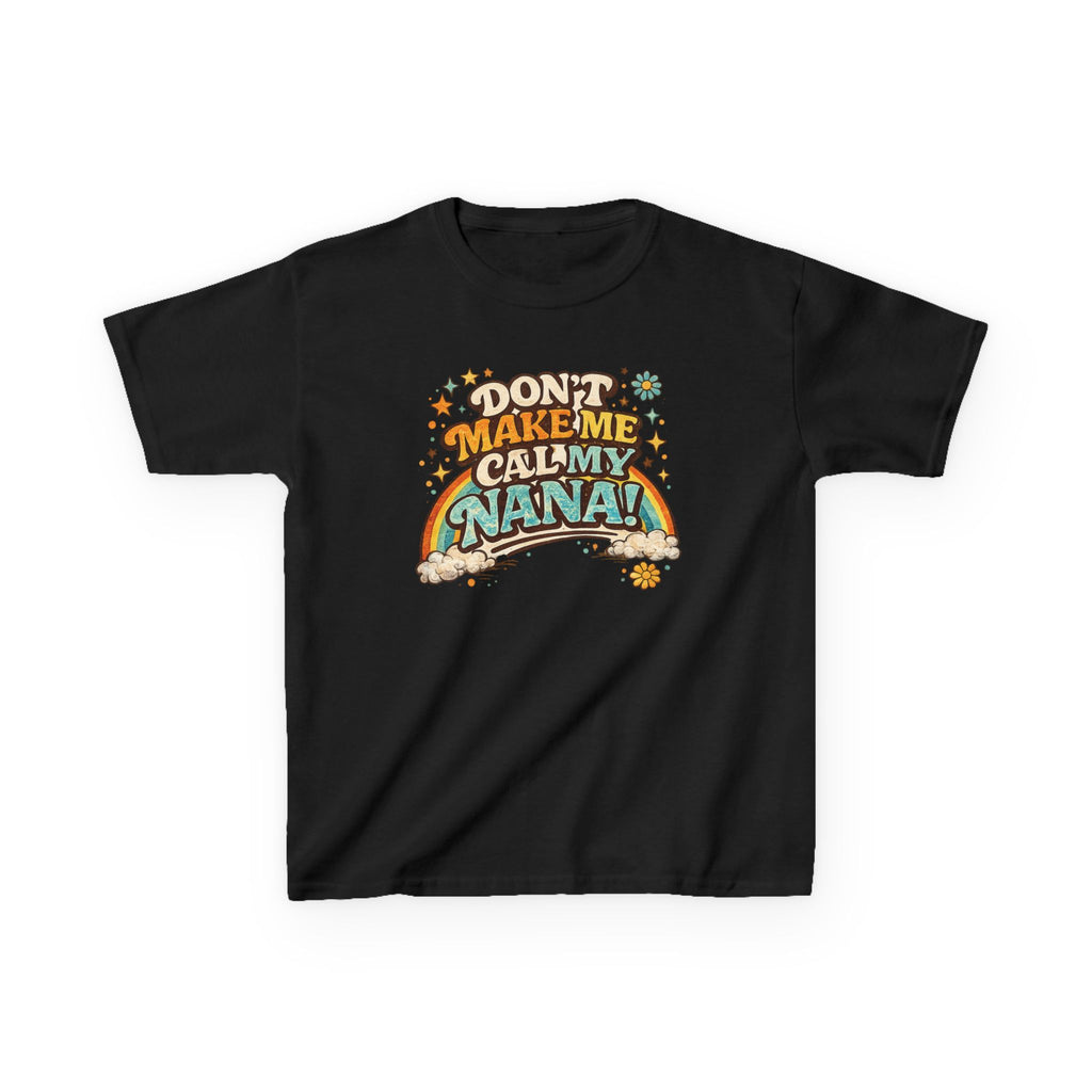 Don't Make Me Call My Nana PNG, Funny Nana Quote, Retro 70s Typography, Vintage Rainbow Shirt Design, Groovy Sublimation PNG, Printable T-Shirt Graphic, Transparent Background