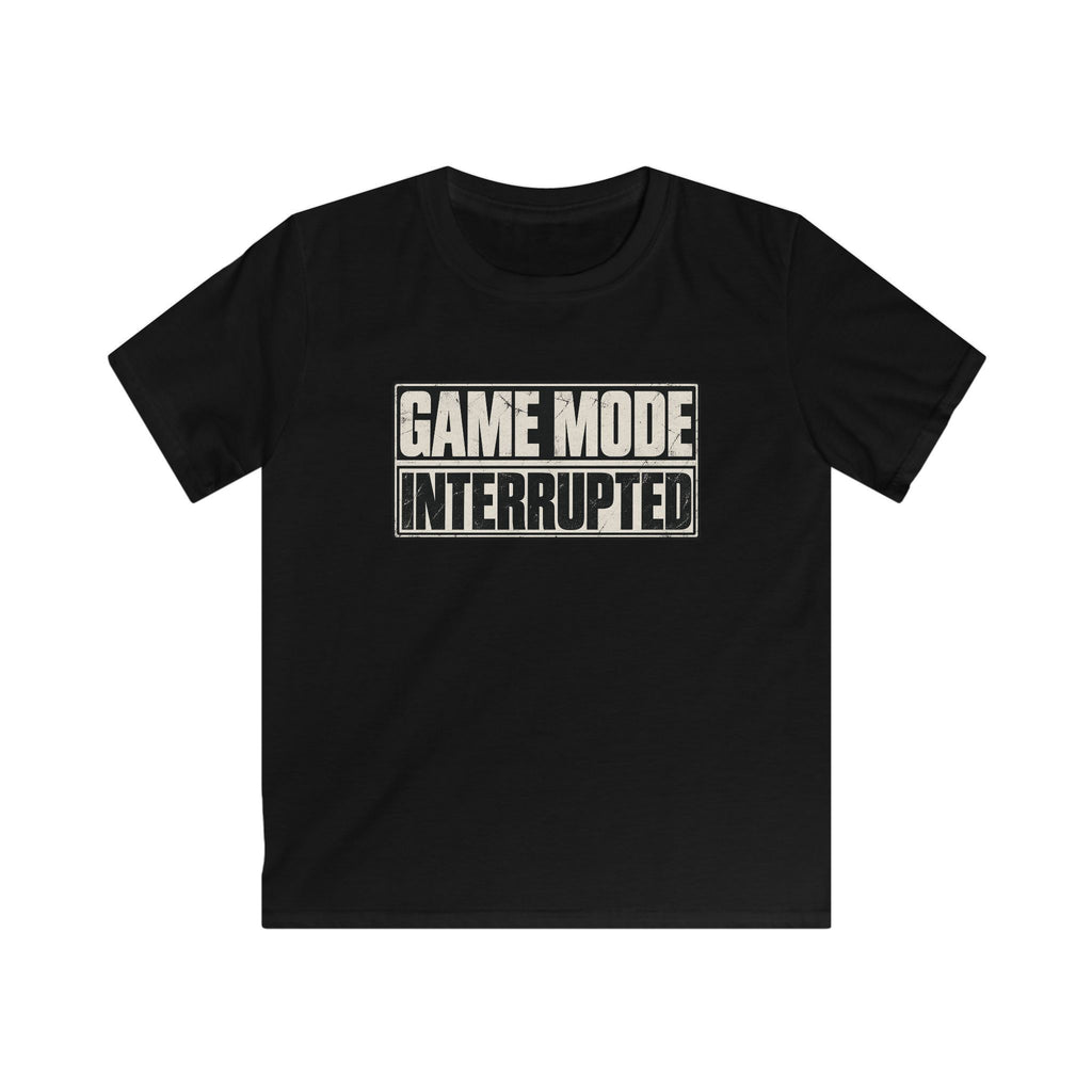 Kids Tee "Game Mode Interrupted" Funny Gamer T‑Shirt