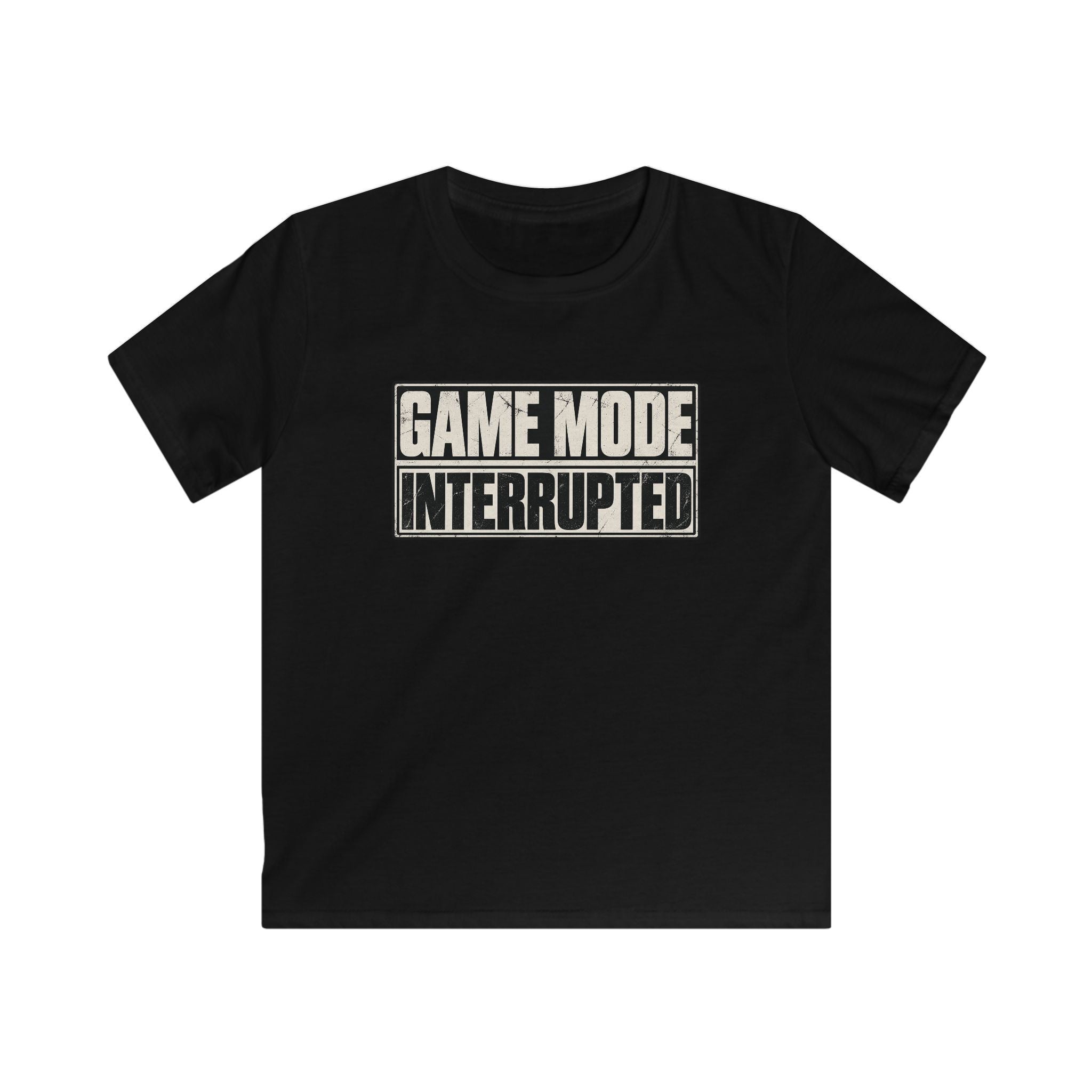 Kids Tee "Game Mode Interrupted" Funny Gamer T‑Shirt