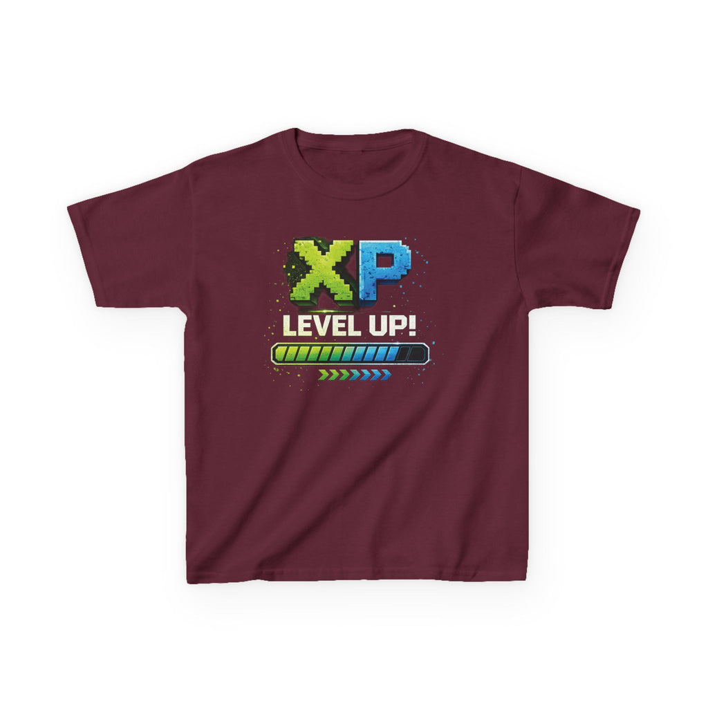 Kids T-Shirt - "XP Level Up!" Boys Gamer Progress Bar Tee