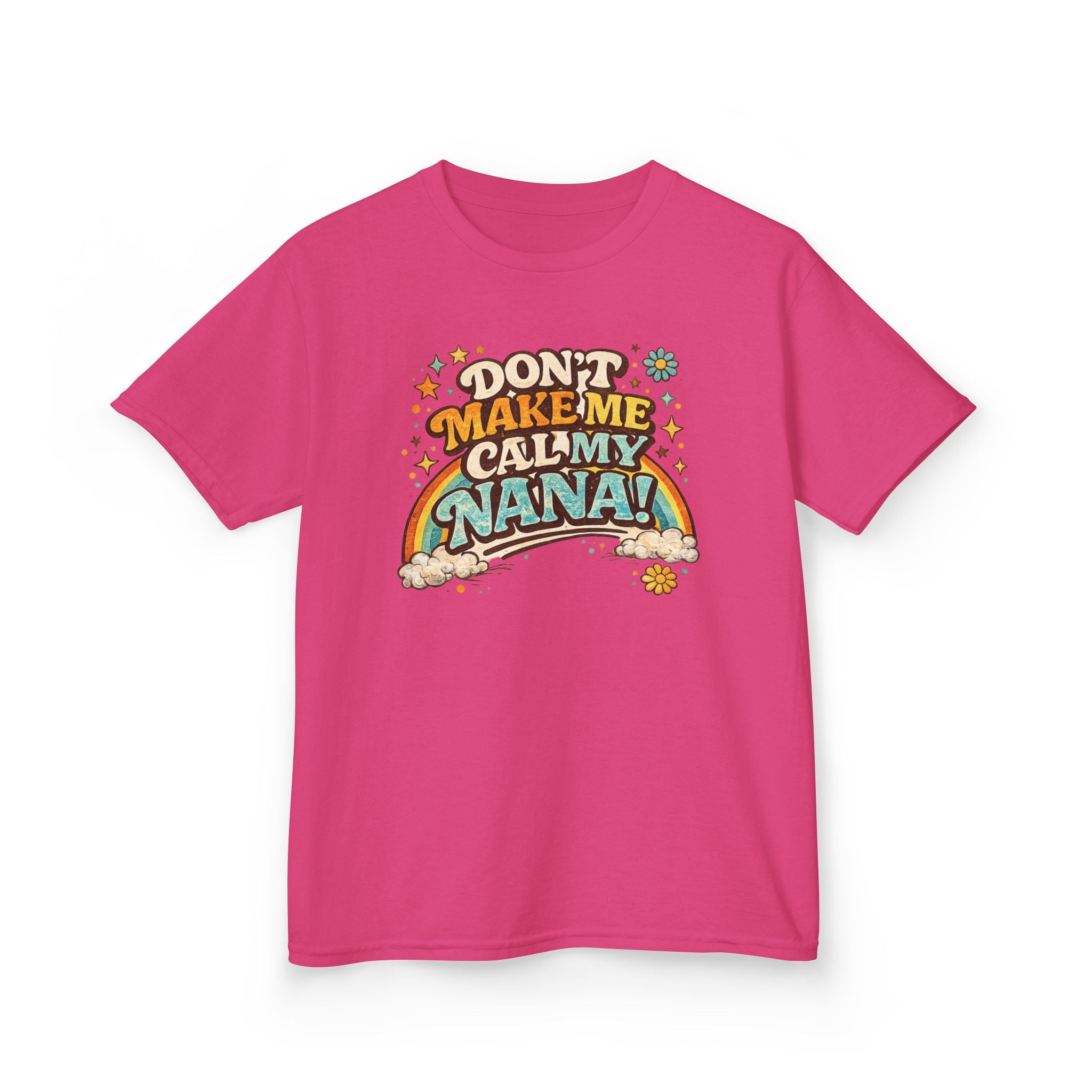 Don't Make Me Call My Nana PNG, Funny Nana Quote, Retro 70s Typography, Vintage Rainbow Shirt Design, Groovy Sublimation PNG, Printable T-Shirt Graphic, Transparent Background