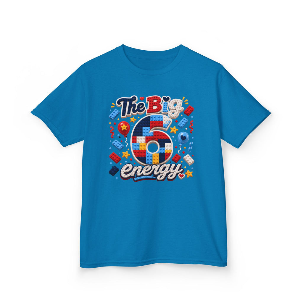 The Big 6 Energy Graphic kids Birthday T-Shirt Design