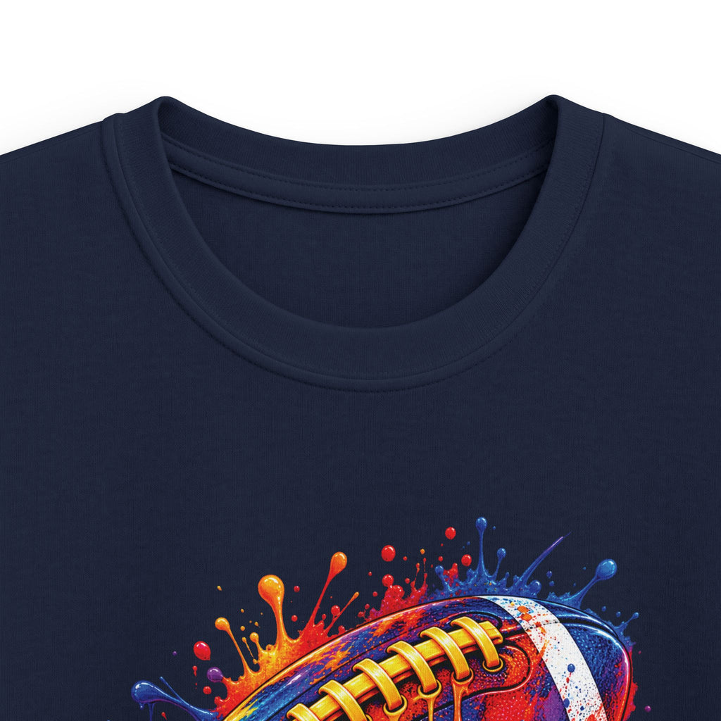 Kids T-Shirt Colorful Drip Football Sports Graphic Tee