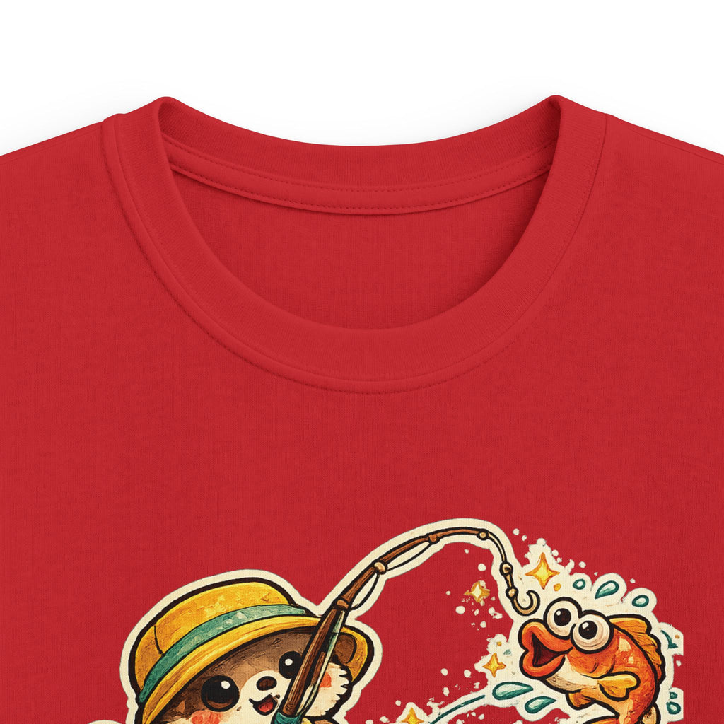 Kids Tee Cute Bear 'Gone Fishing' Graphic Tee for Boys & Girls