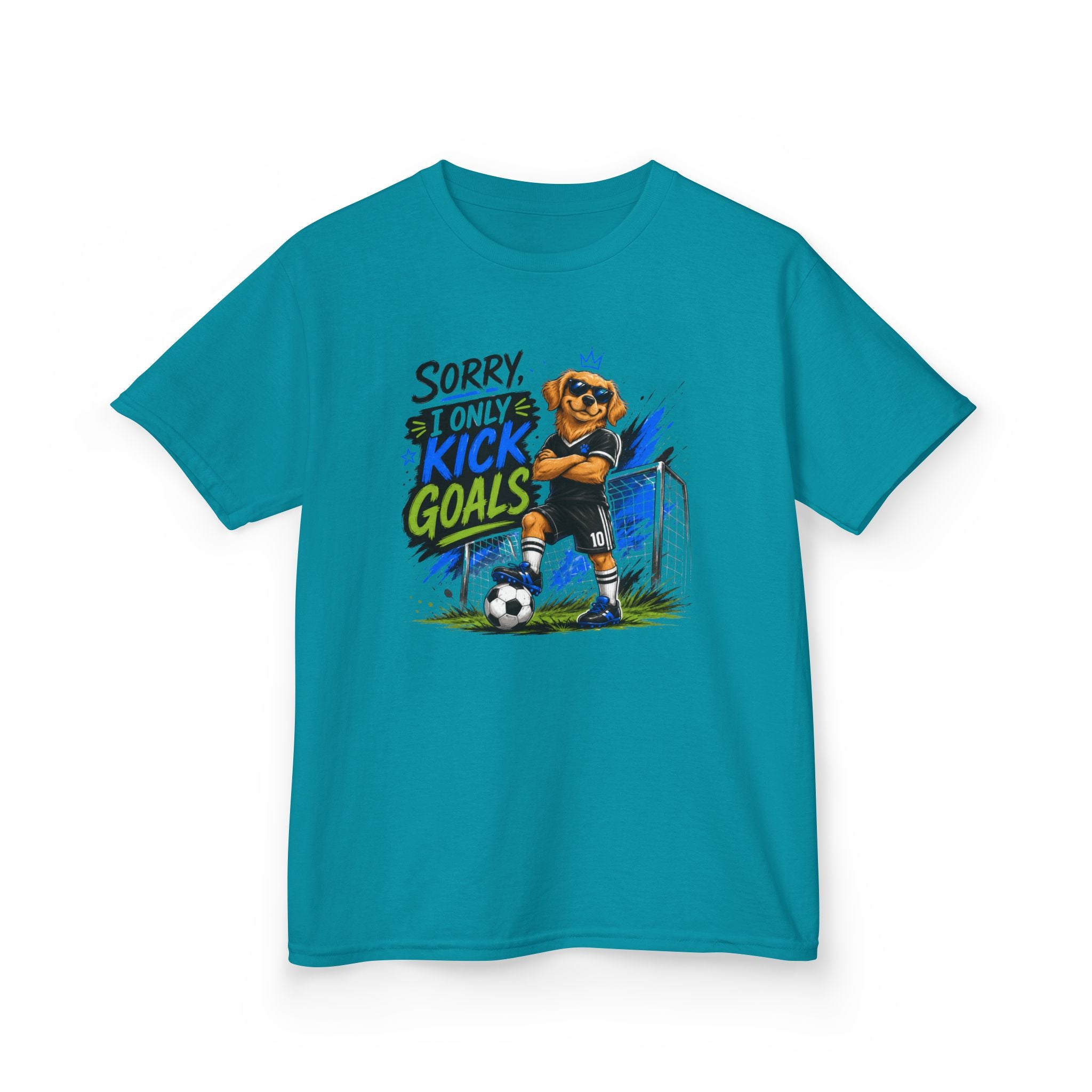 Sorry, I Only Kick Goals Kids Soccer | Kids Sports Graphic T-Shirt