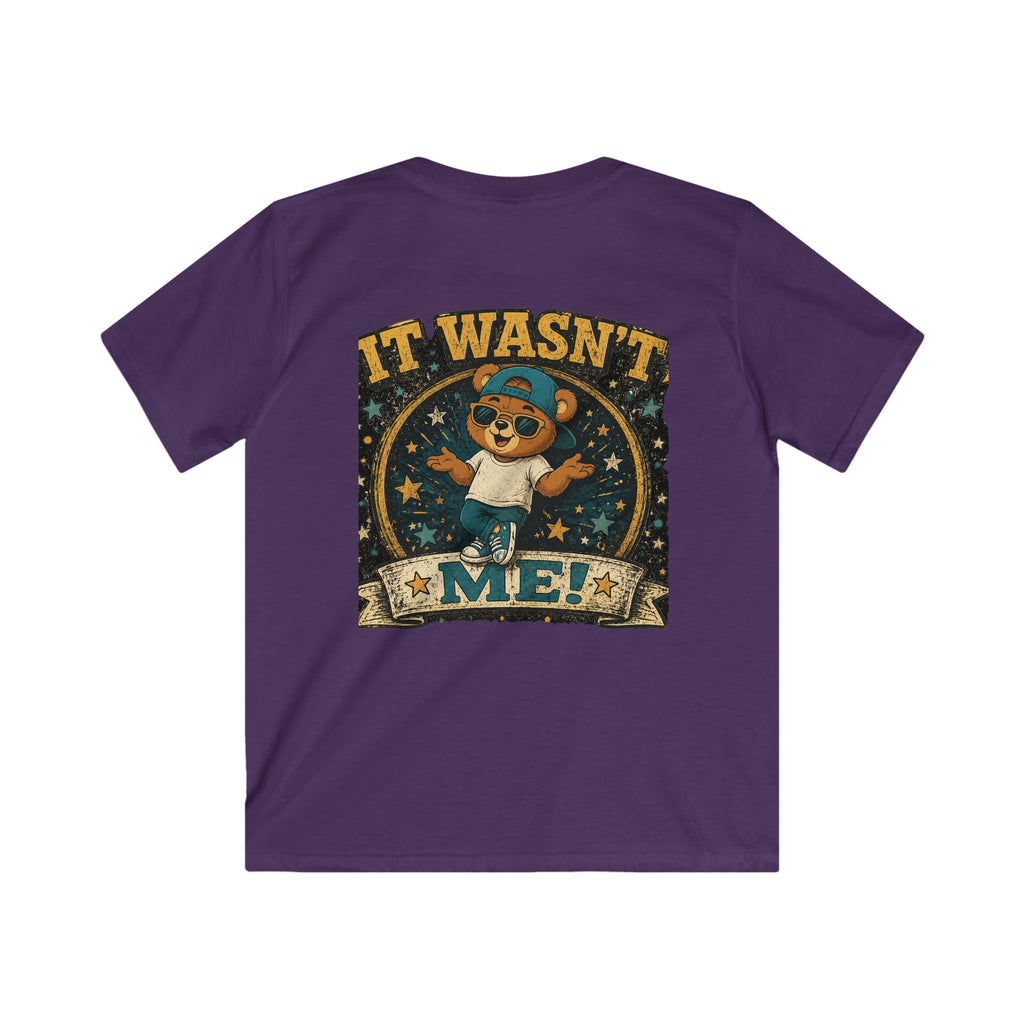 Kids Tee  'It Wasn't Me!' Dancing Bear Graphic Shirt | Funny Kids Gift