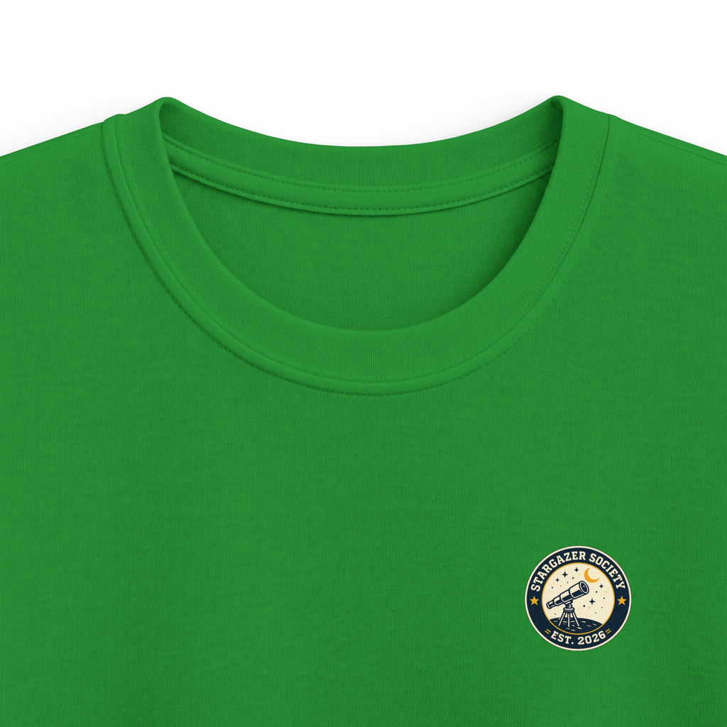 "Stargazer Society" Kids Tee Telescope 'Est. 2026' For Boys & Girls