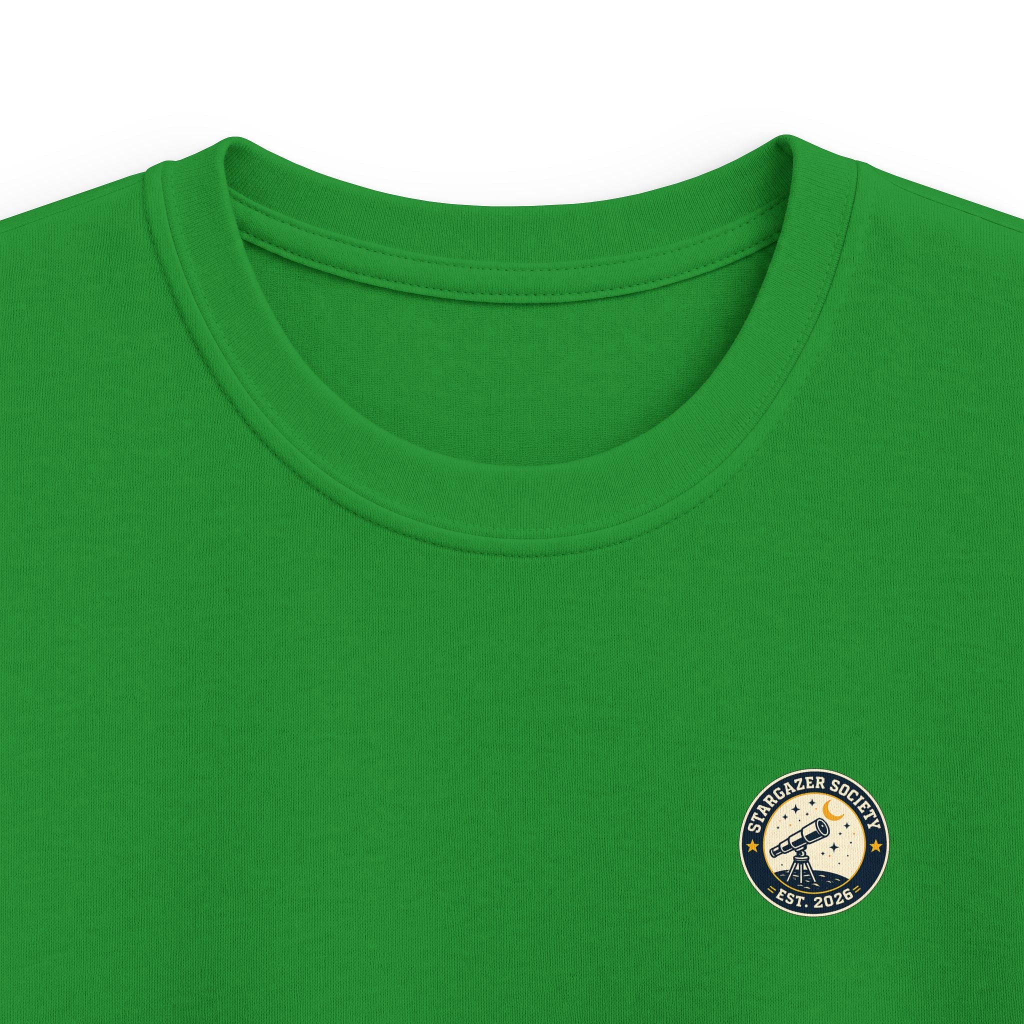 "Stargazer Society" Kids Tee Telescope 'Est. 2026' For Boys & Girls