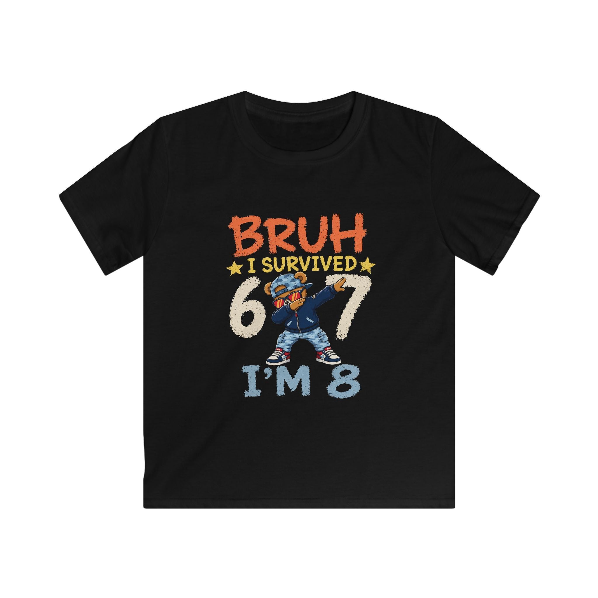“Bruh I Survived 6/7 I’m 8” Funny Birthday Tee for Boys