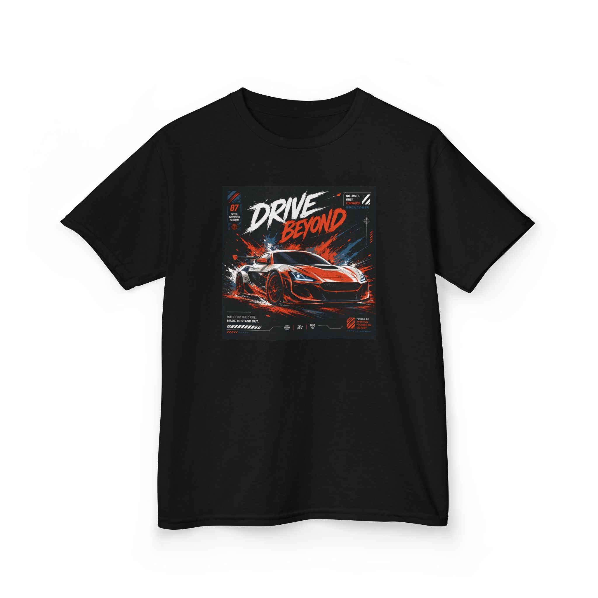 Boys 'Drive Beyond' Racing Car T‑Shirt — Retro Speed Graphic Tee