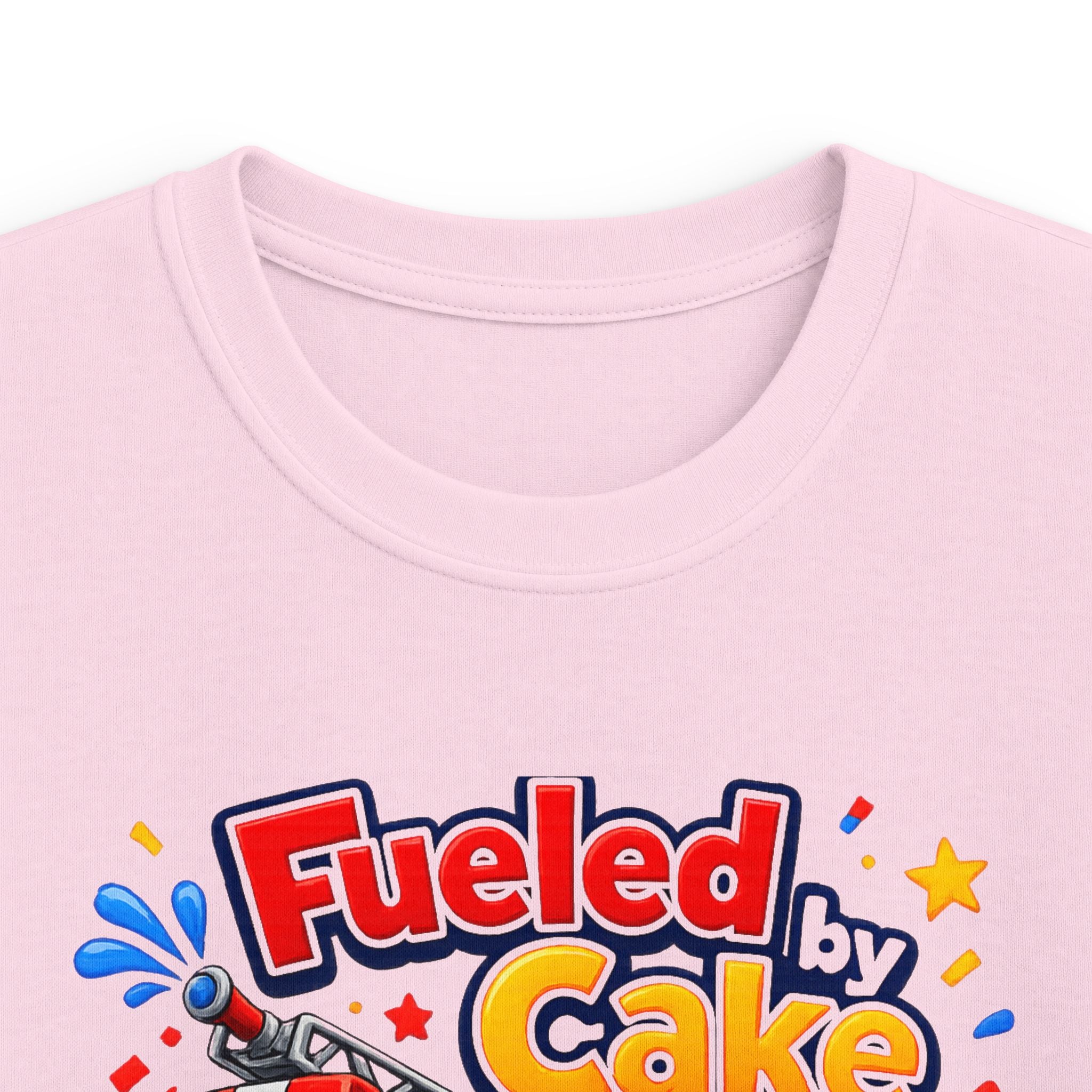 Kids Birthday T‑Shirt 'Fueled by Cake Turning 5' Fire Truck Tee