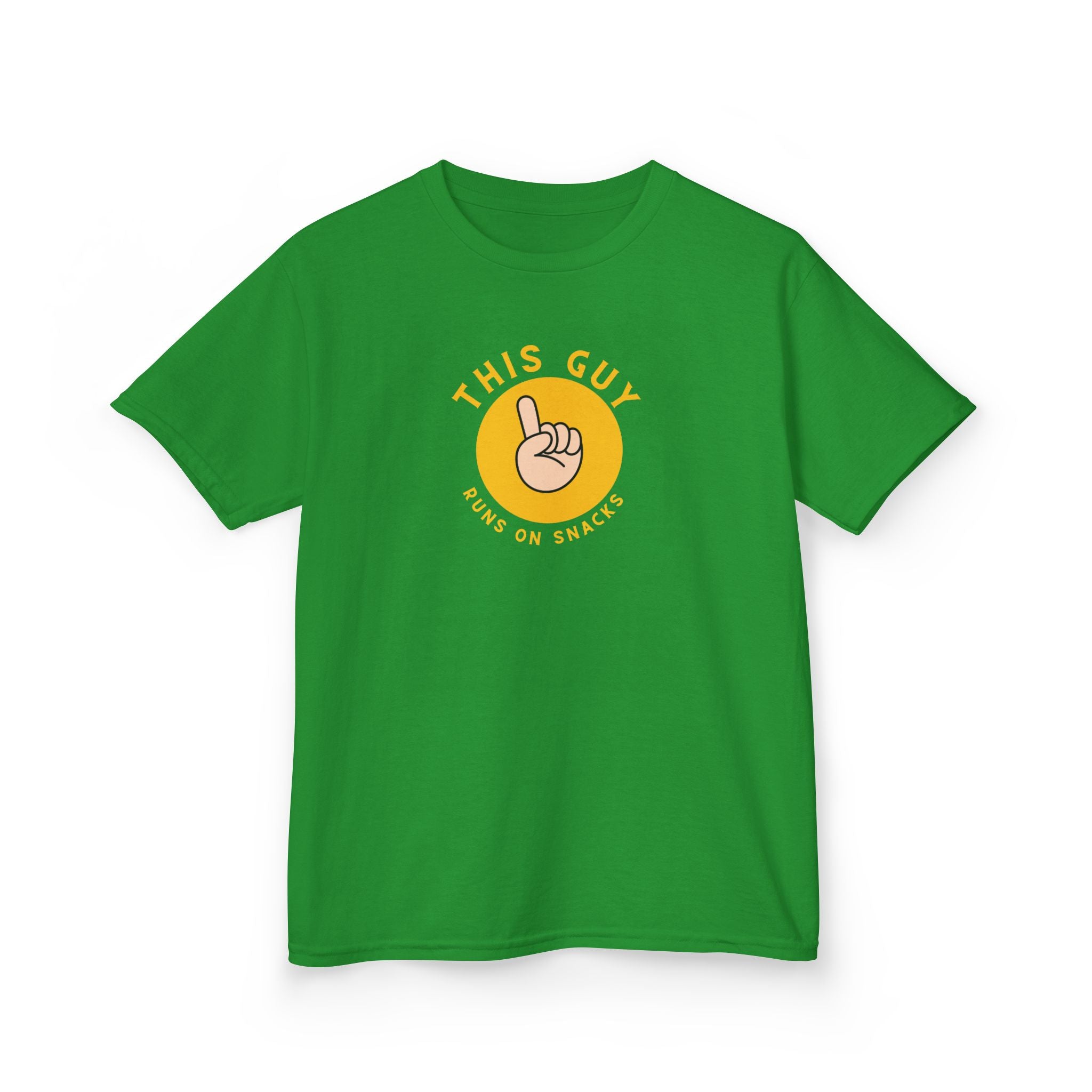 This Guy- Runs on Snacks | Funny Kids Graphic T-Shirt