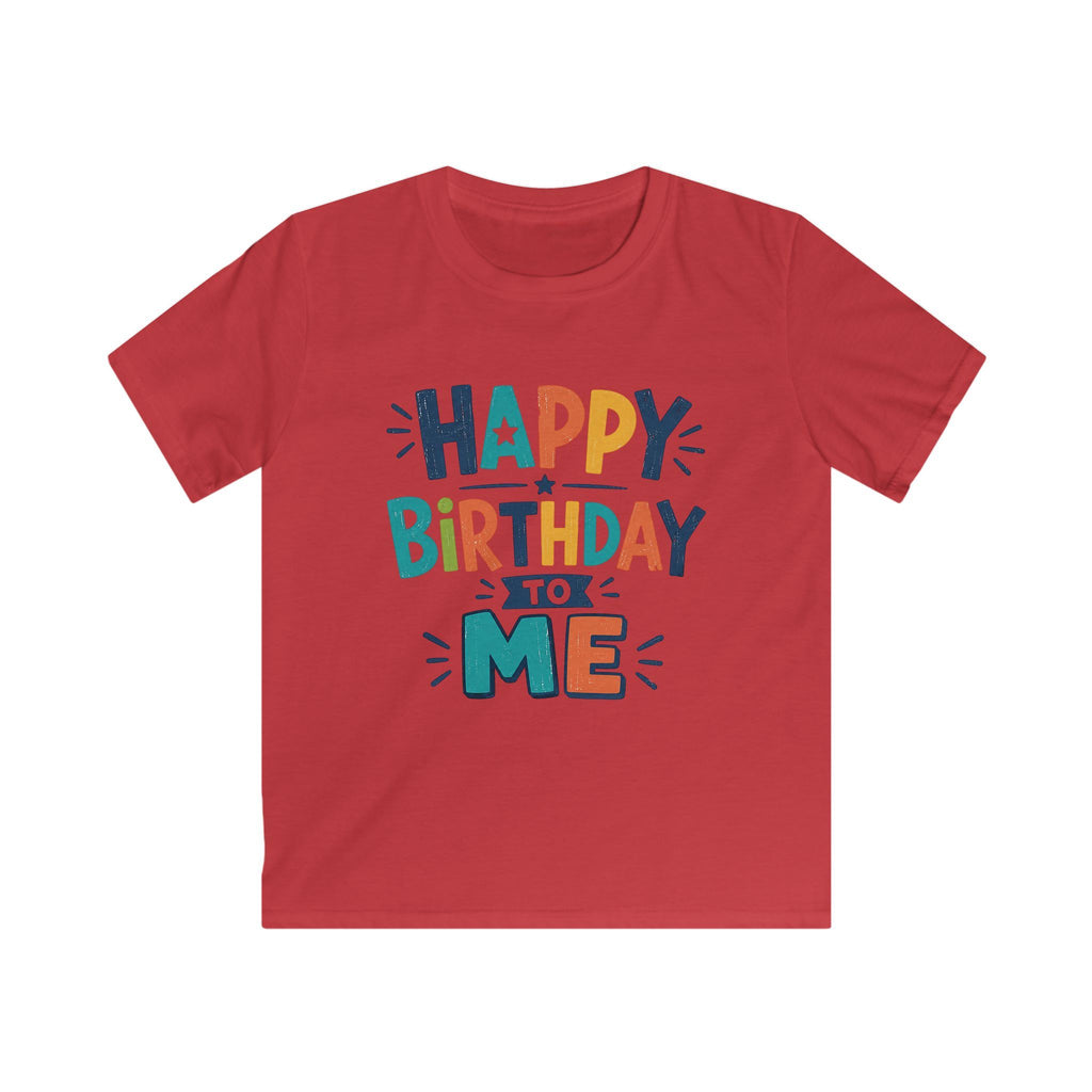 Kids Birthday Tee "Happy Birthday to Me" Colorful Party Shirt