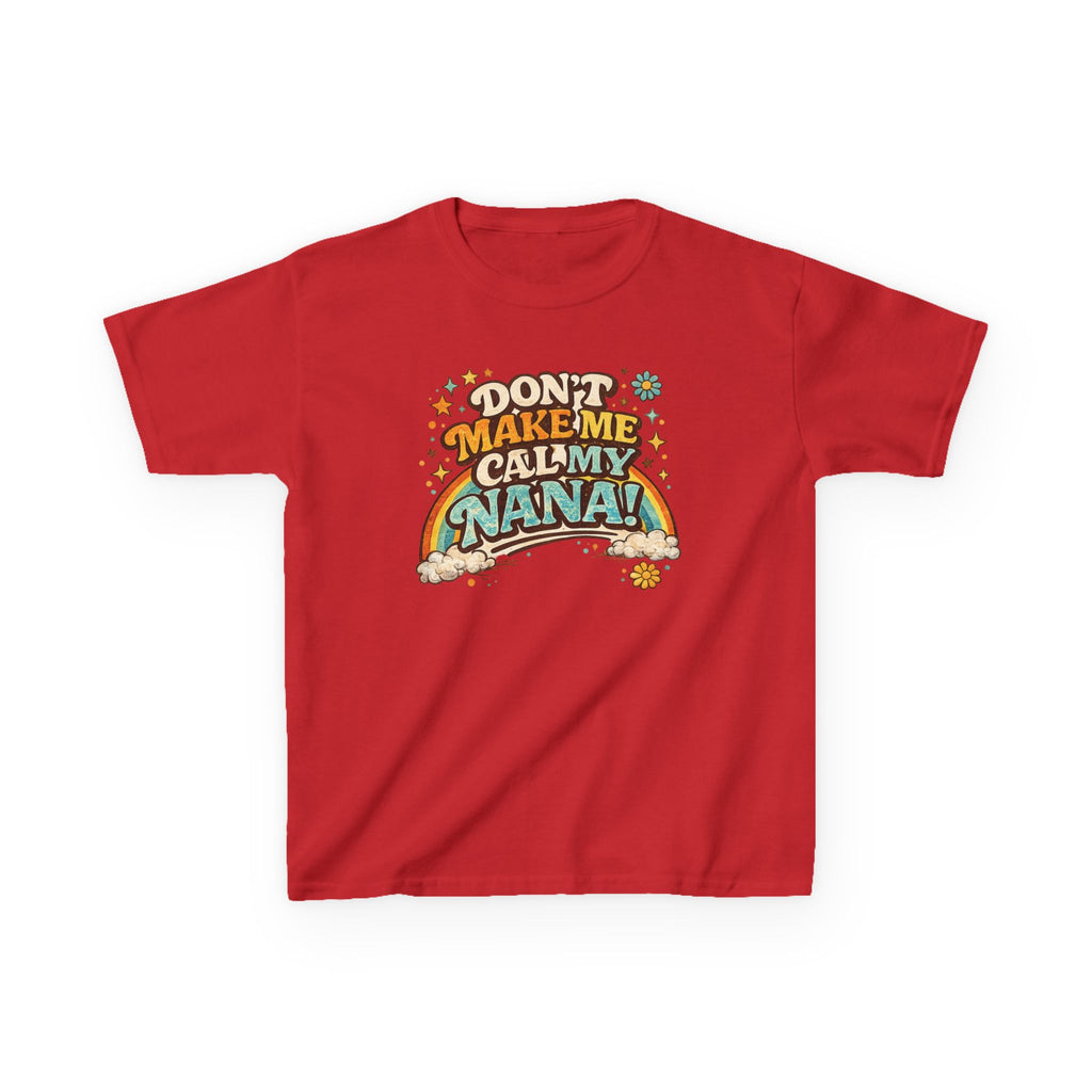 Don't Make Me Call My Nana PNG, Funny Nana Quote, Retro 70s Typography, Vintage Rainbow Shirt Design, Groovy Sublimation PNG, Printable T-Shirt Graphic, Transparent Background
