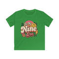 Kids Birthday Tee "In My Nine Era" Retro Smile Graphic