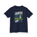 "Guess who showed up" Funny Graphic T-Shirt Design